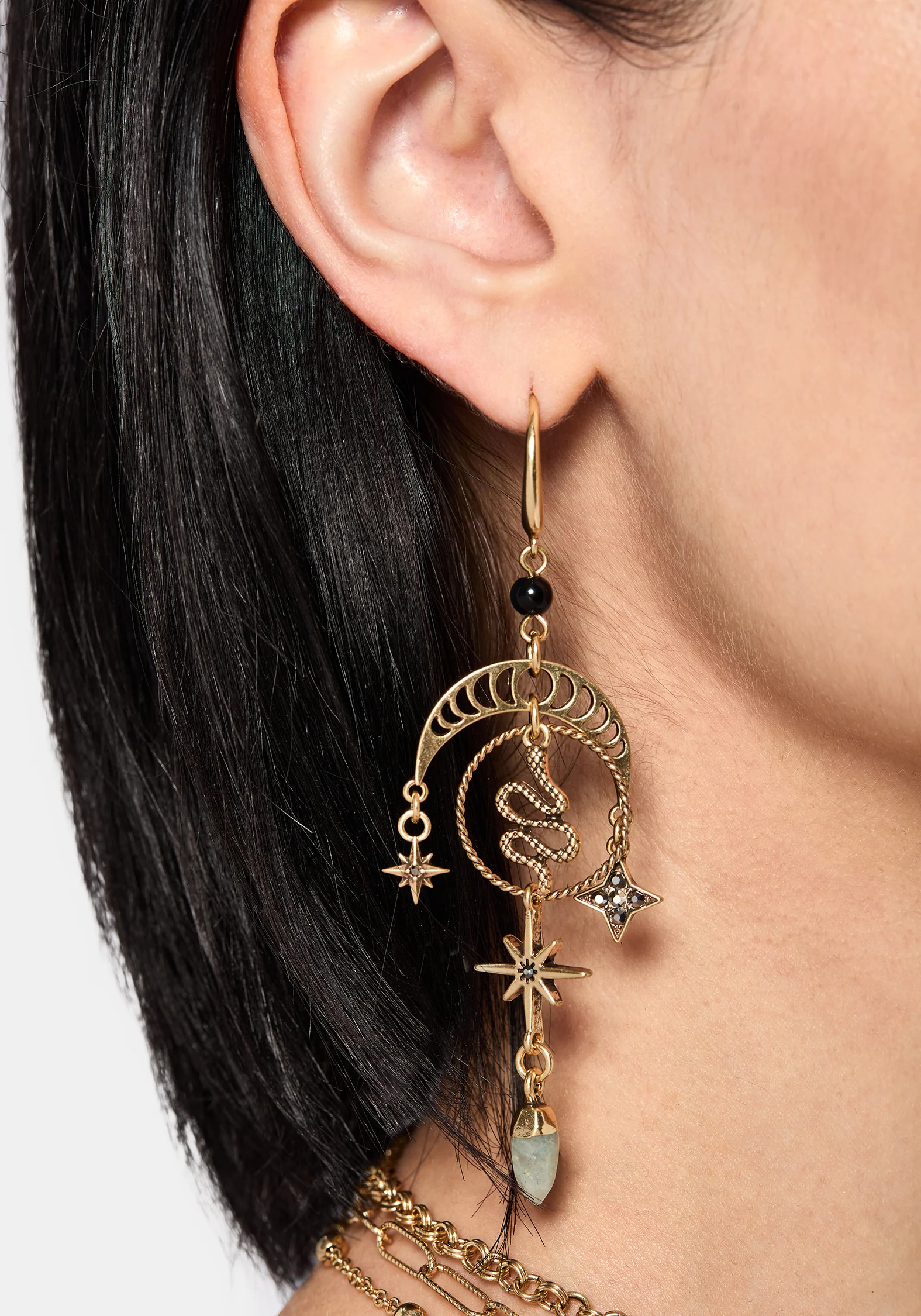 Alexen Snake Moon Earrings - Image 3