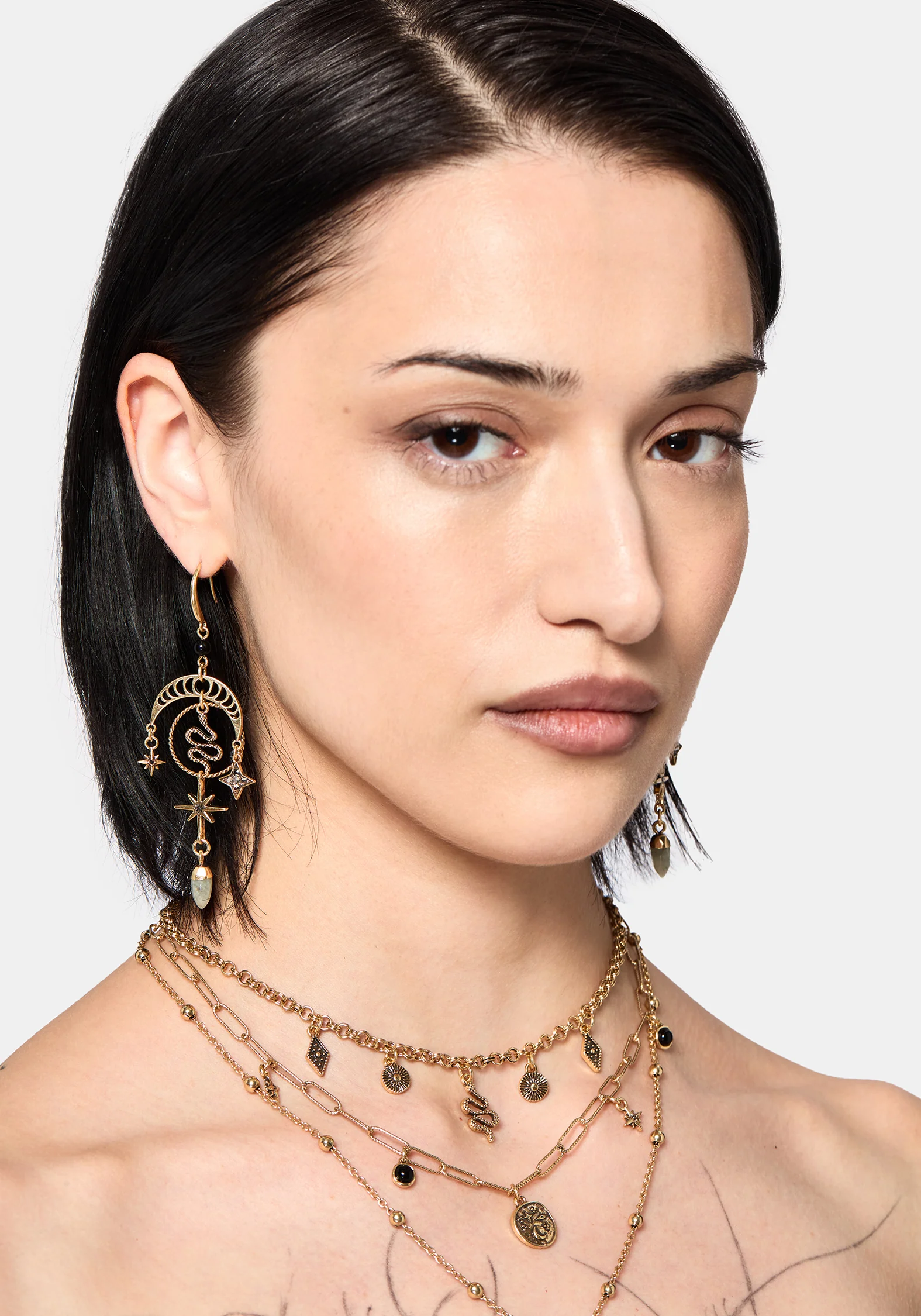 Alexen Snake Moon Earrings - Image 4