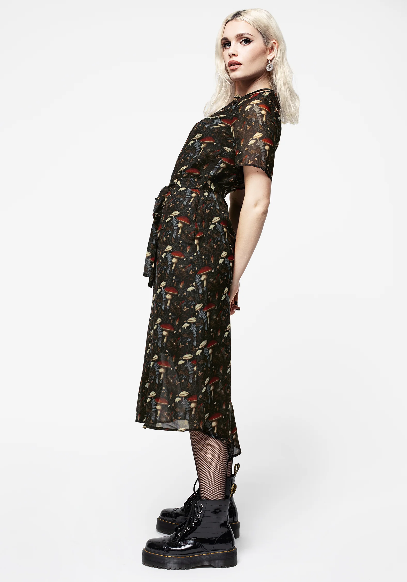 Amanita Chiffon Midi Shirt Dress - Image 4