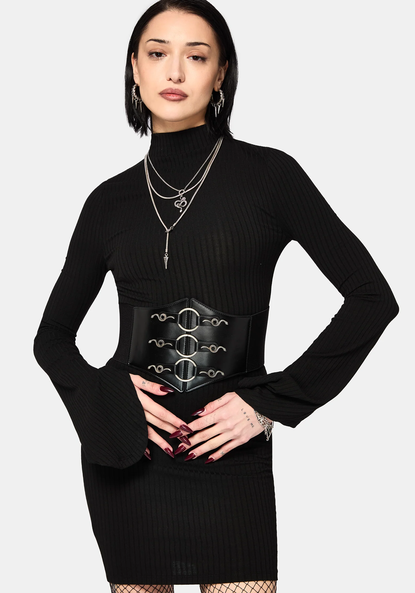 Amata Flared Sleeve Mini Dress - Image 4