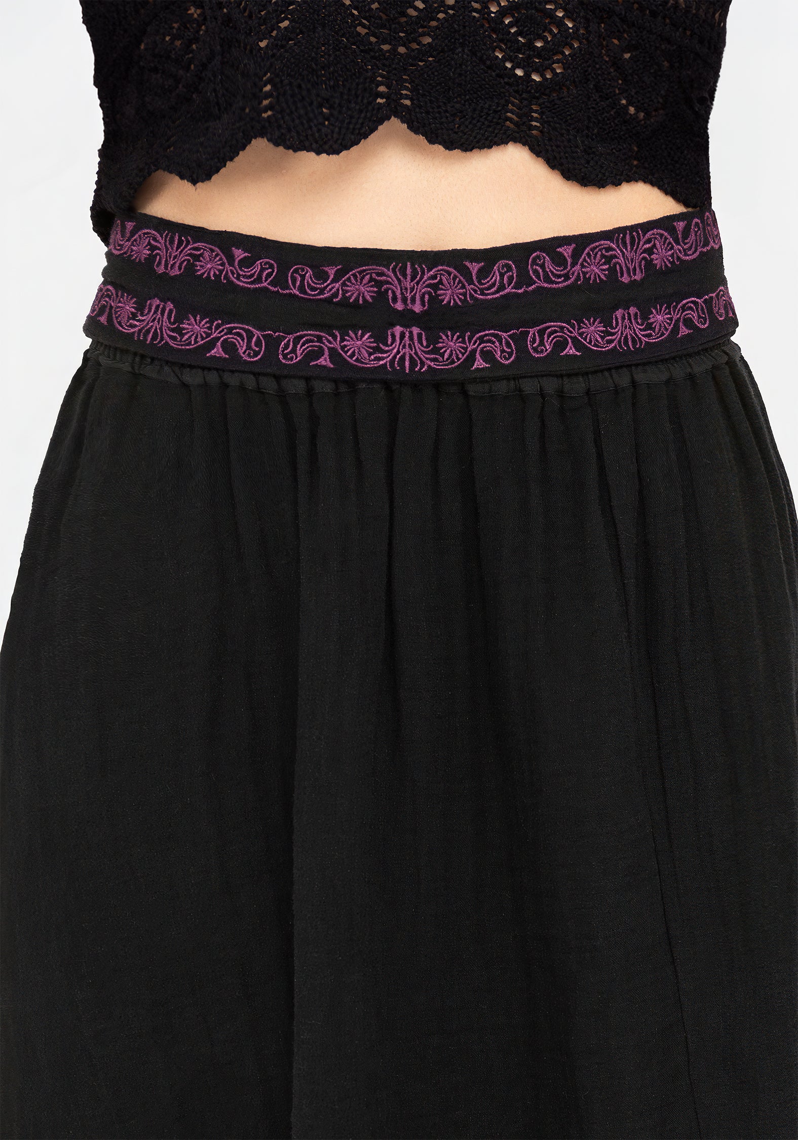 Amatorium Embroidered Cotton Maxi Skirt - Image 3