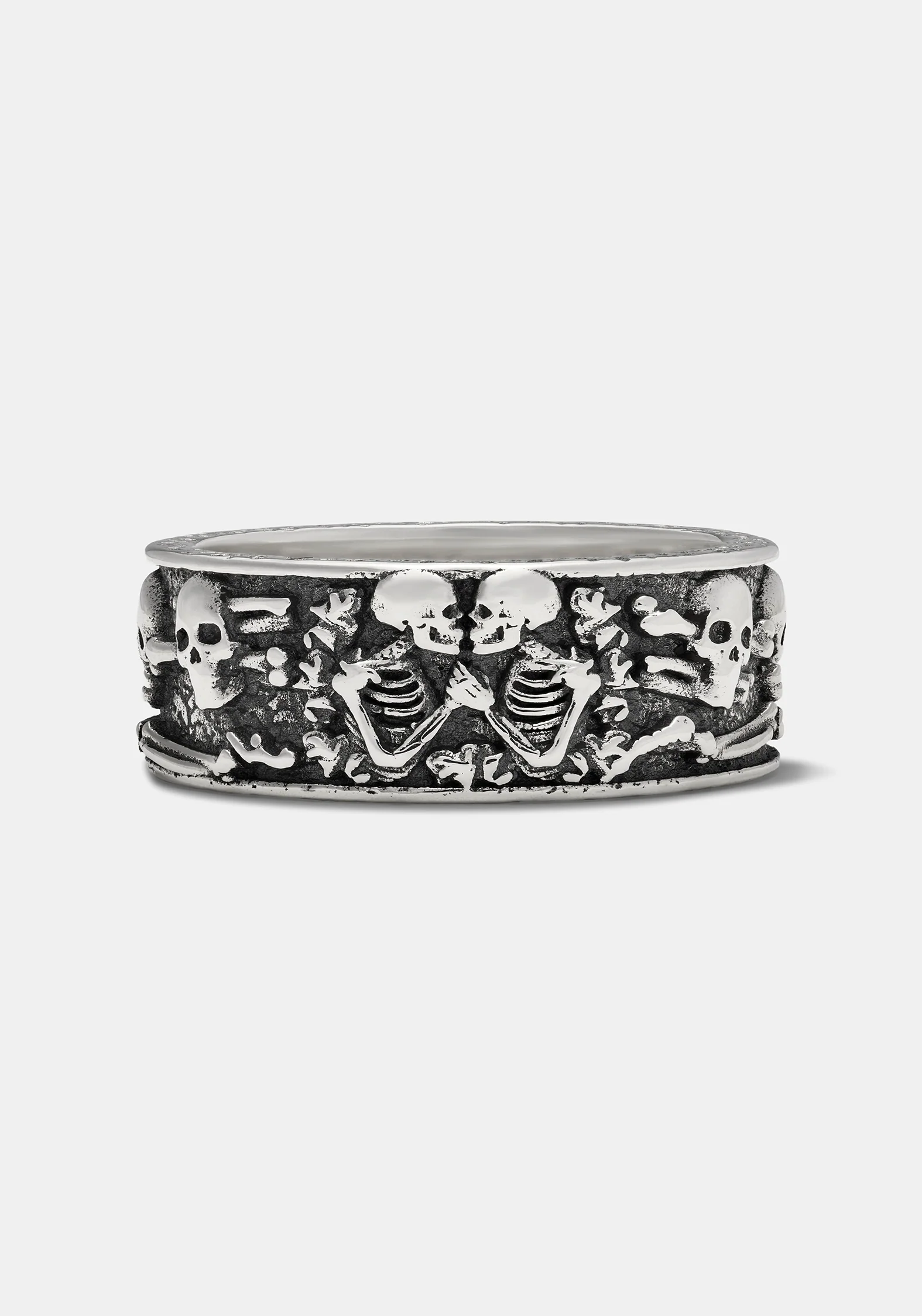 Amorata Lovers Sterling Silver Band - 9mm - Image 5