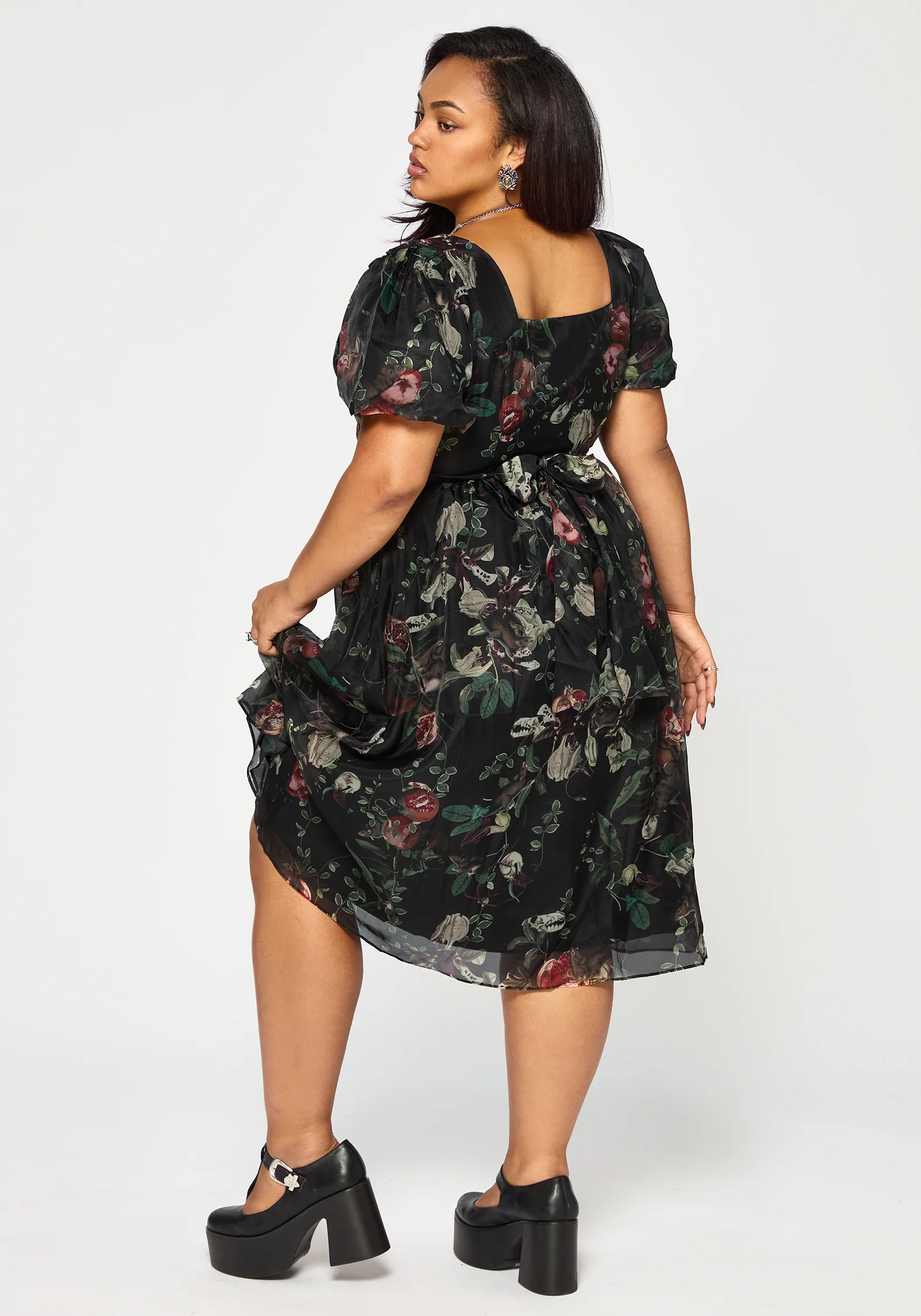 Anara Fruit Print Twist Front Midaxi Dress - Image 9