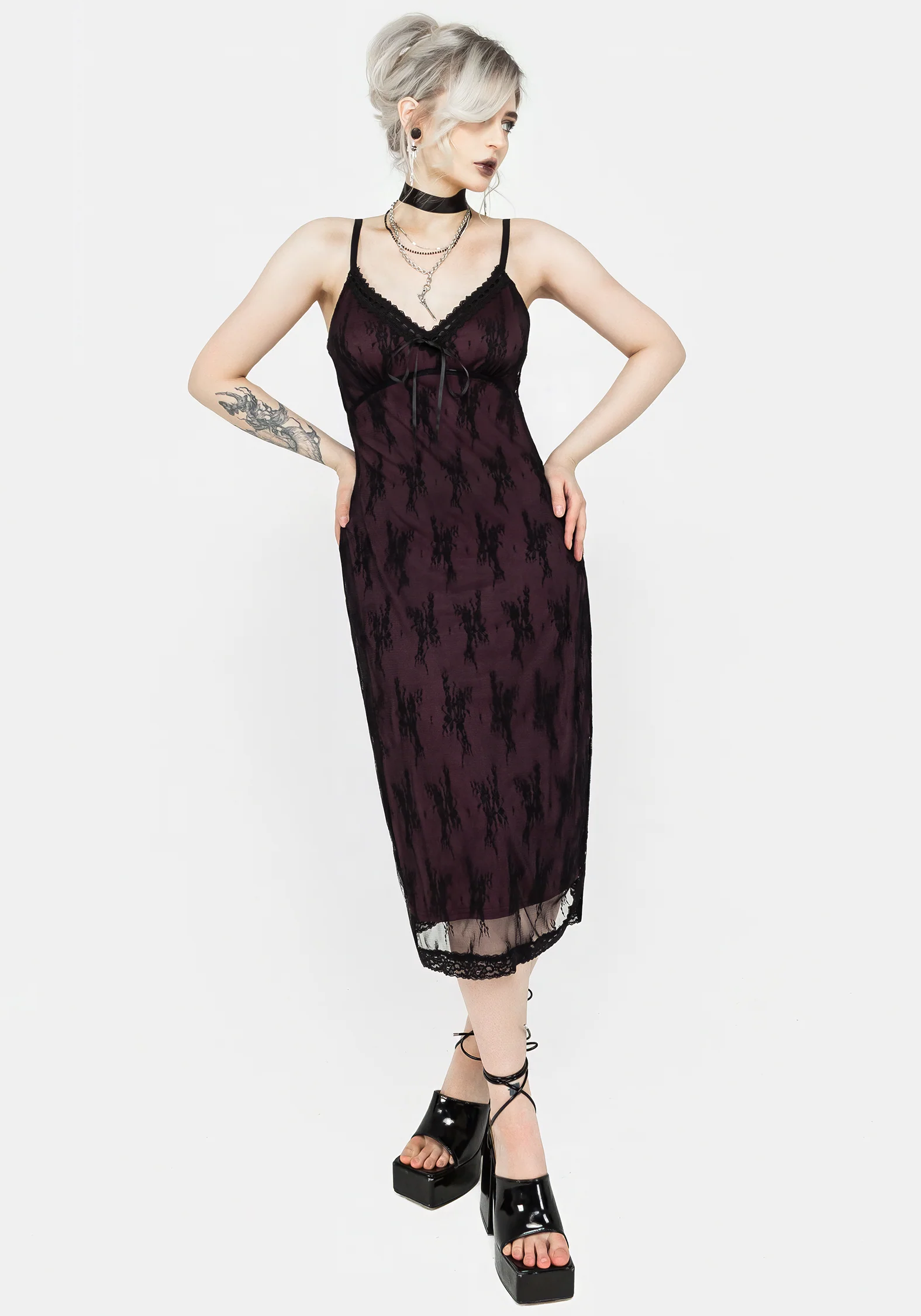 Anastasie Lace Midi Cami Dress - Image 6
