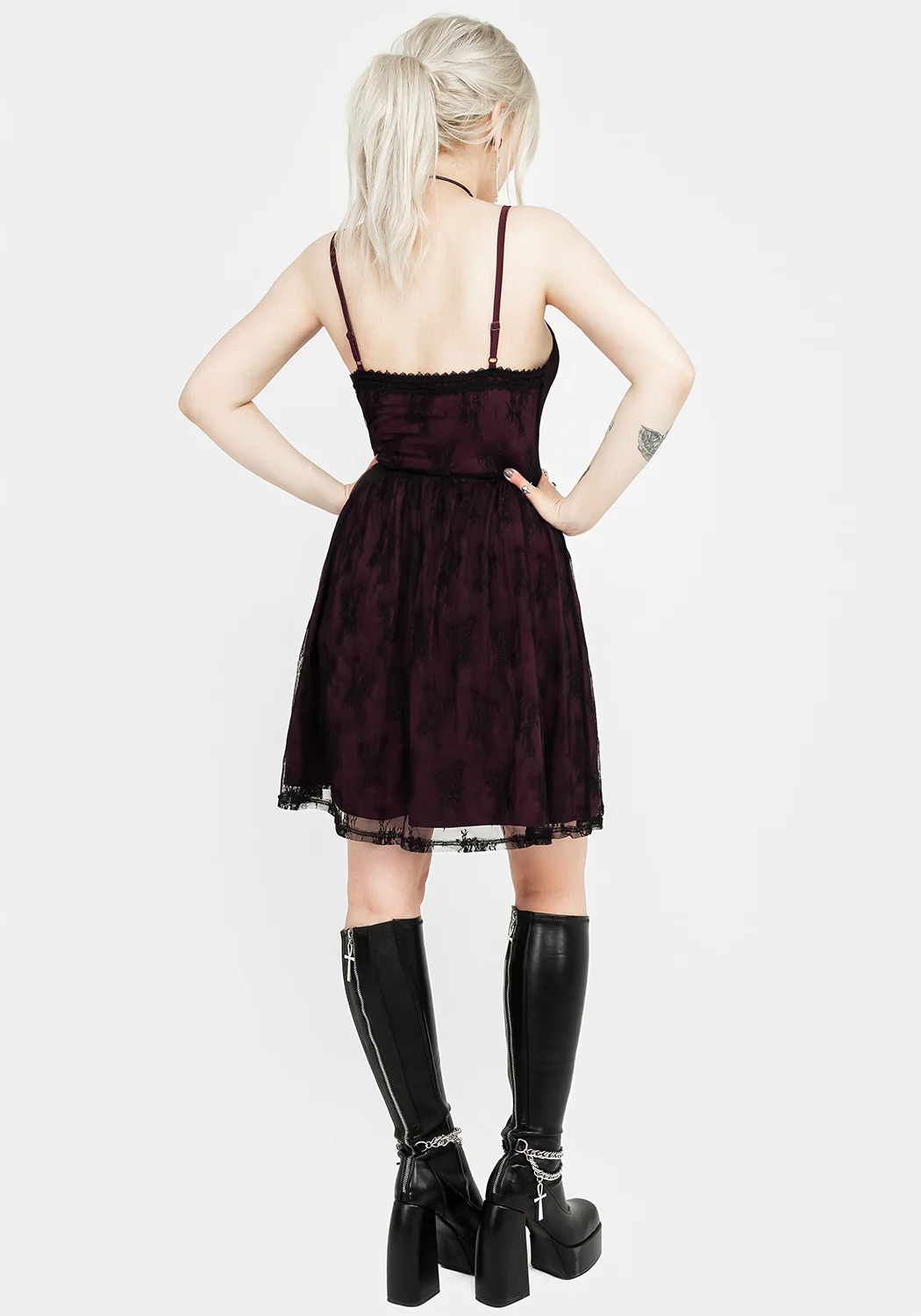 Anastasie Stretch Lace Mini Dress - Image 3