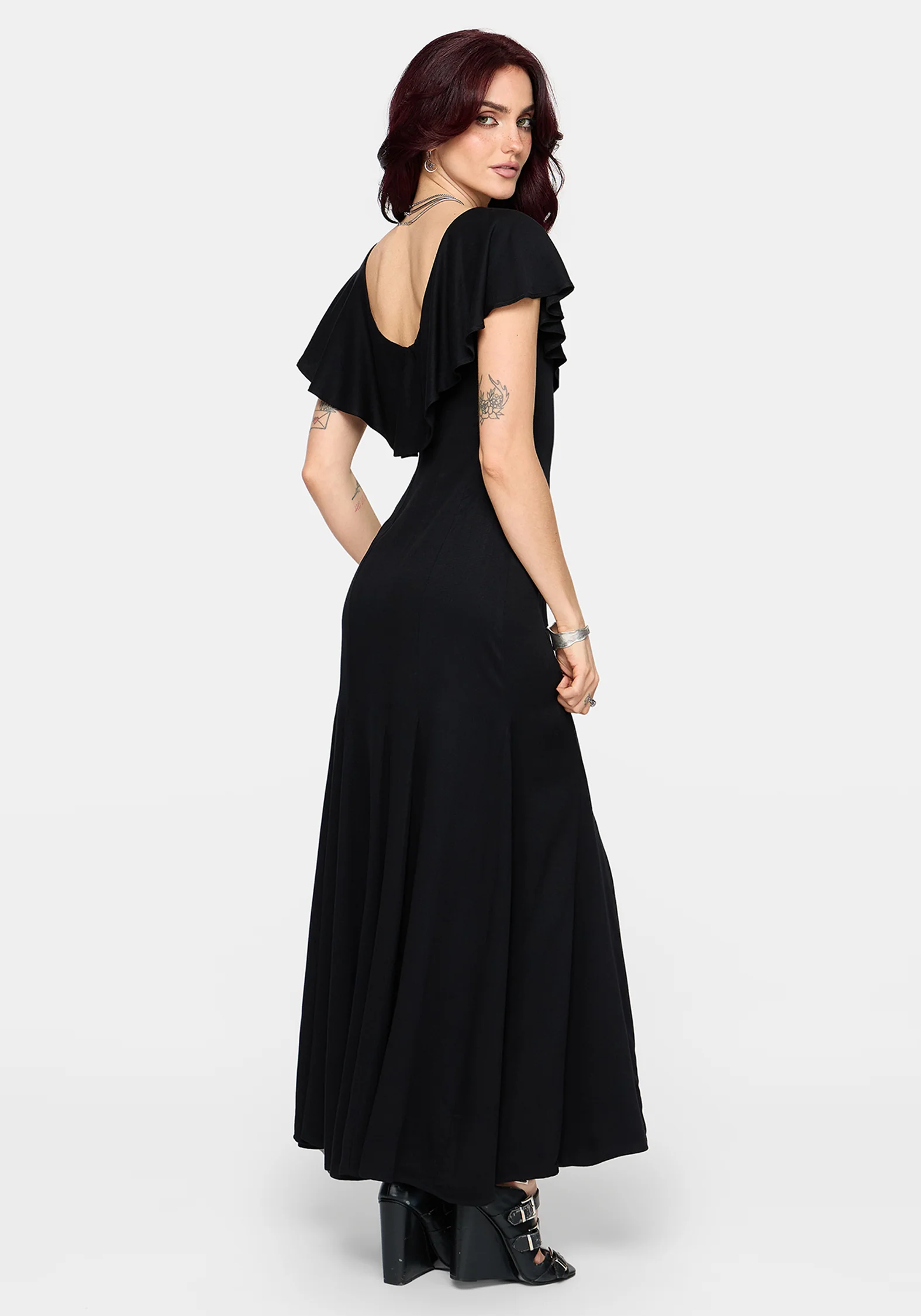 Aren Ruffle Tie Front Maxi Dress - Image 3
