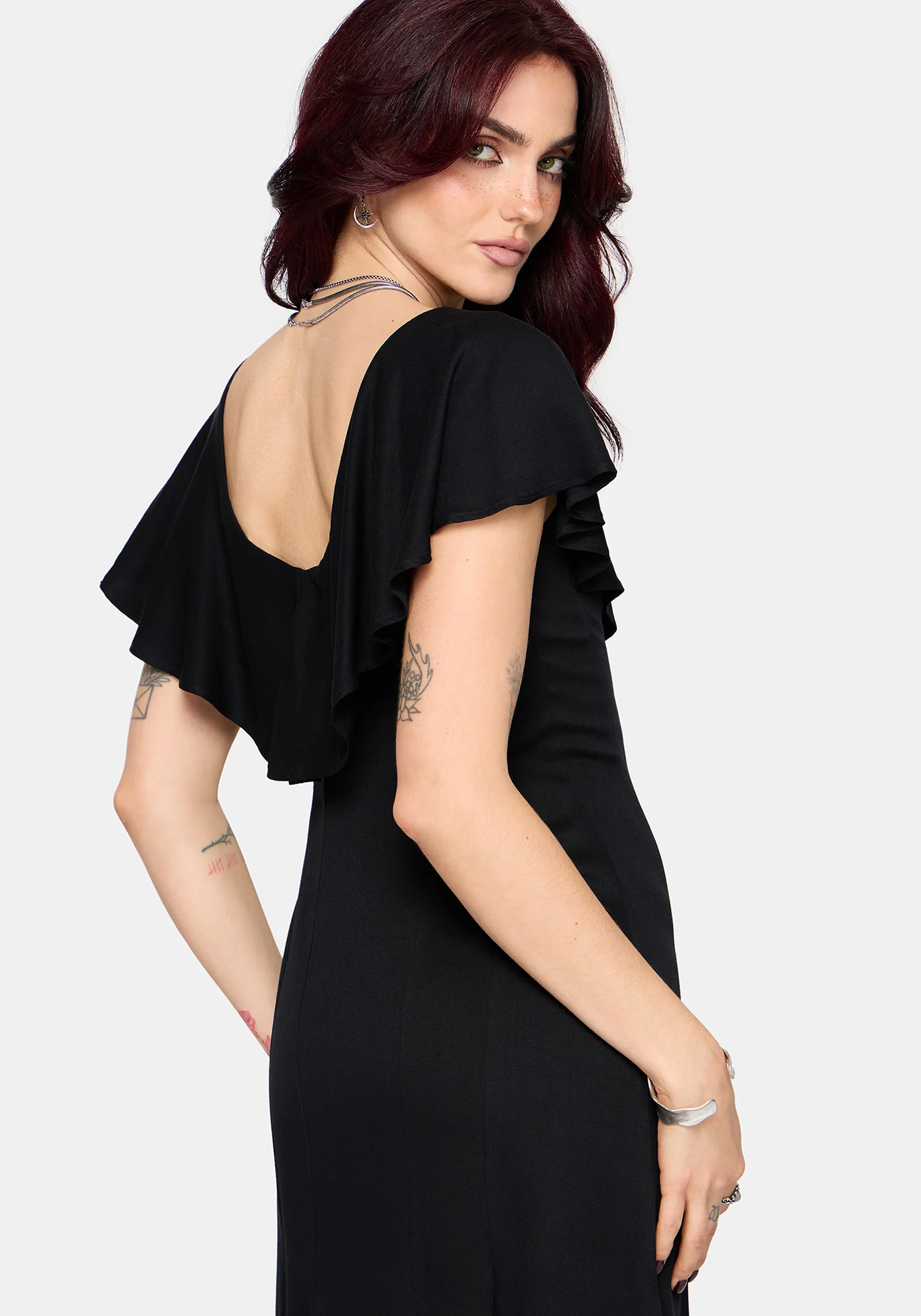 Aren Ruffle Tie Front Maxi Dress - Image 5