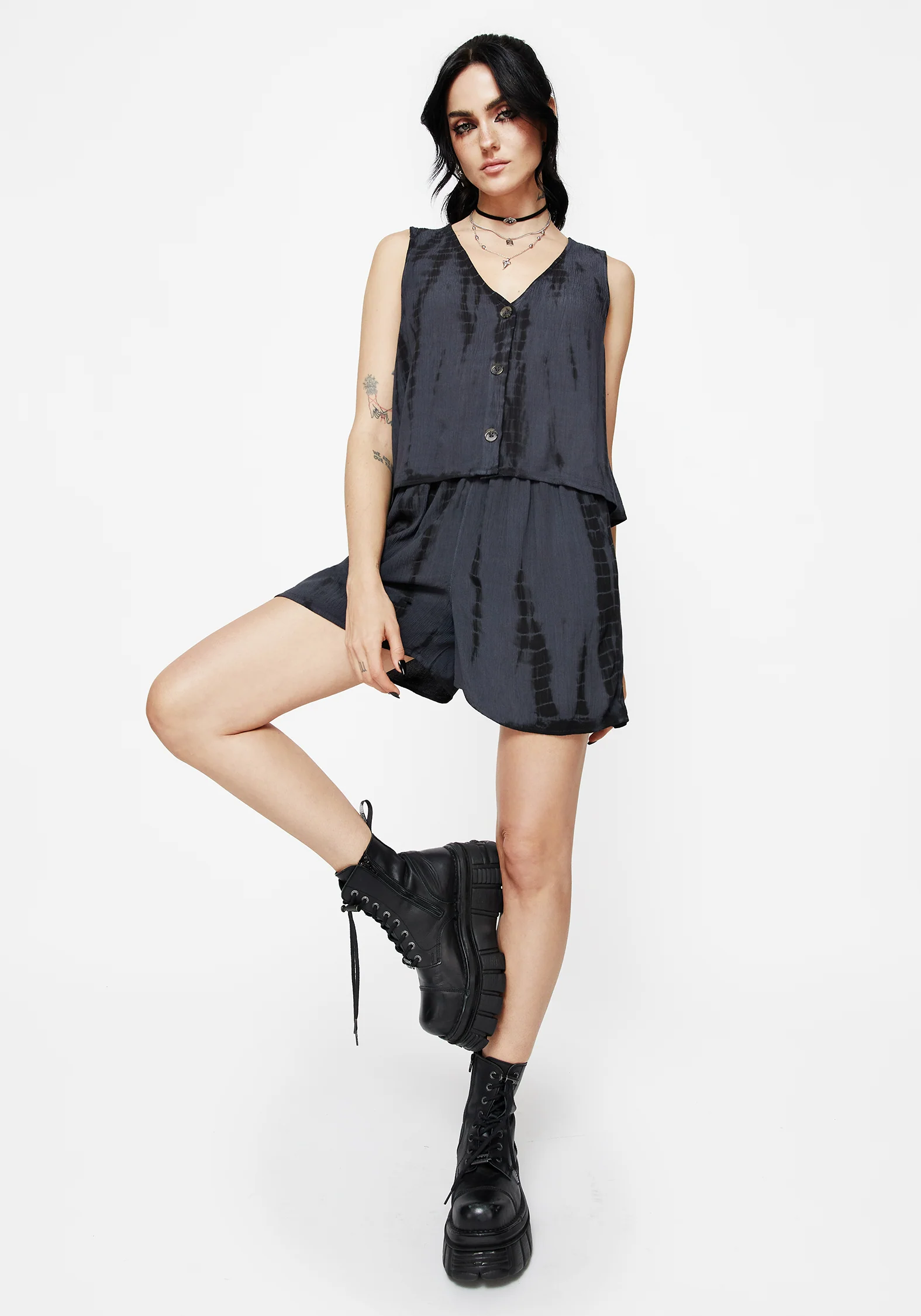 Aria Tie Dye Button Up Top - Image 5
