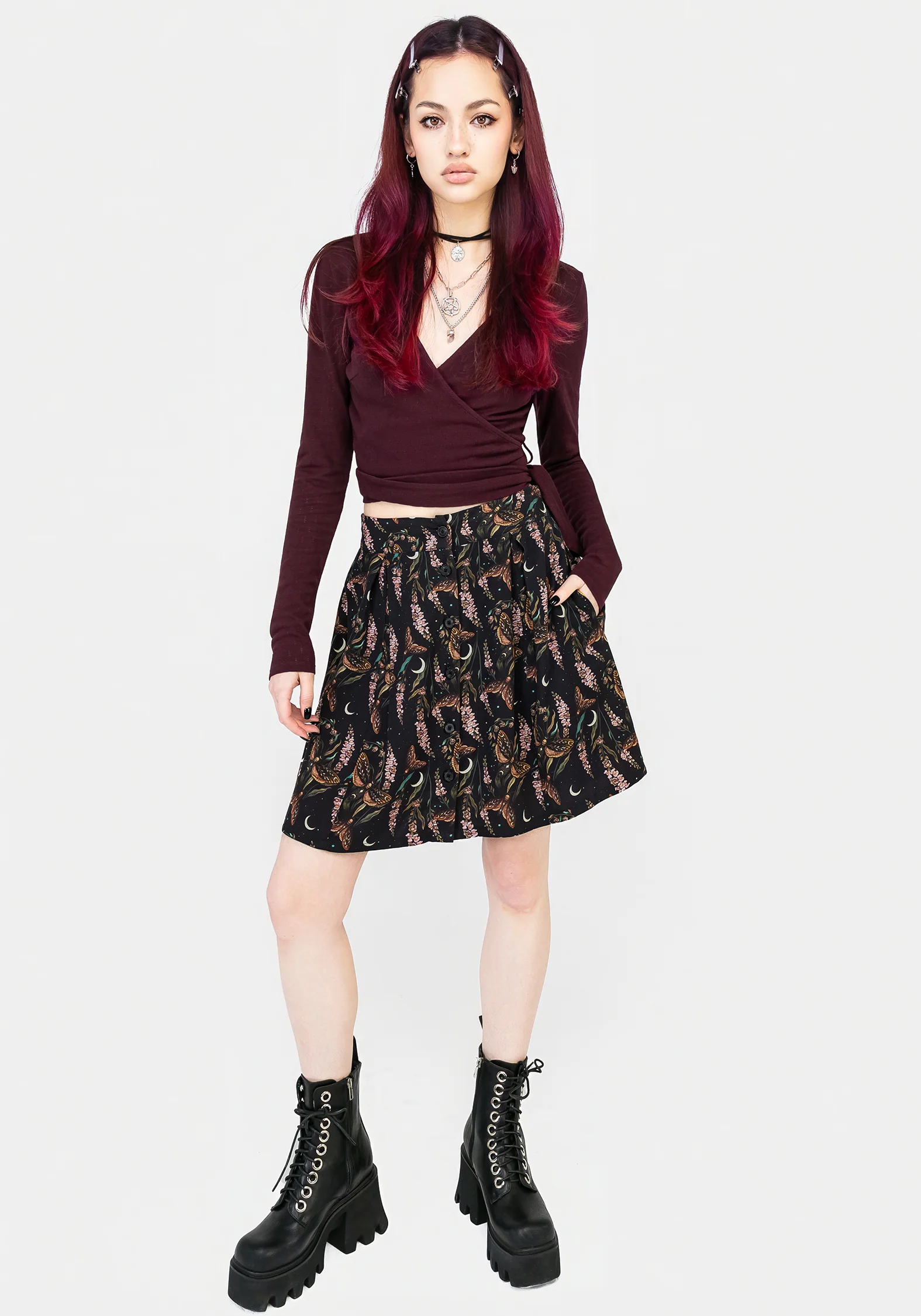Atropos Button Front Mini Skirt - Image 5