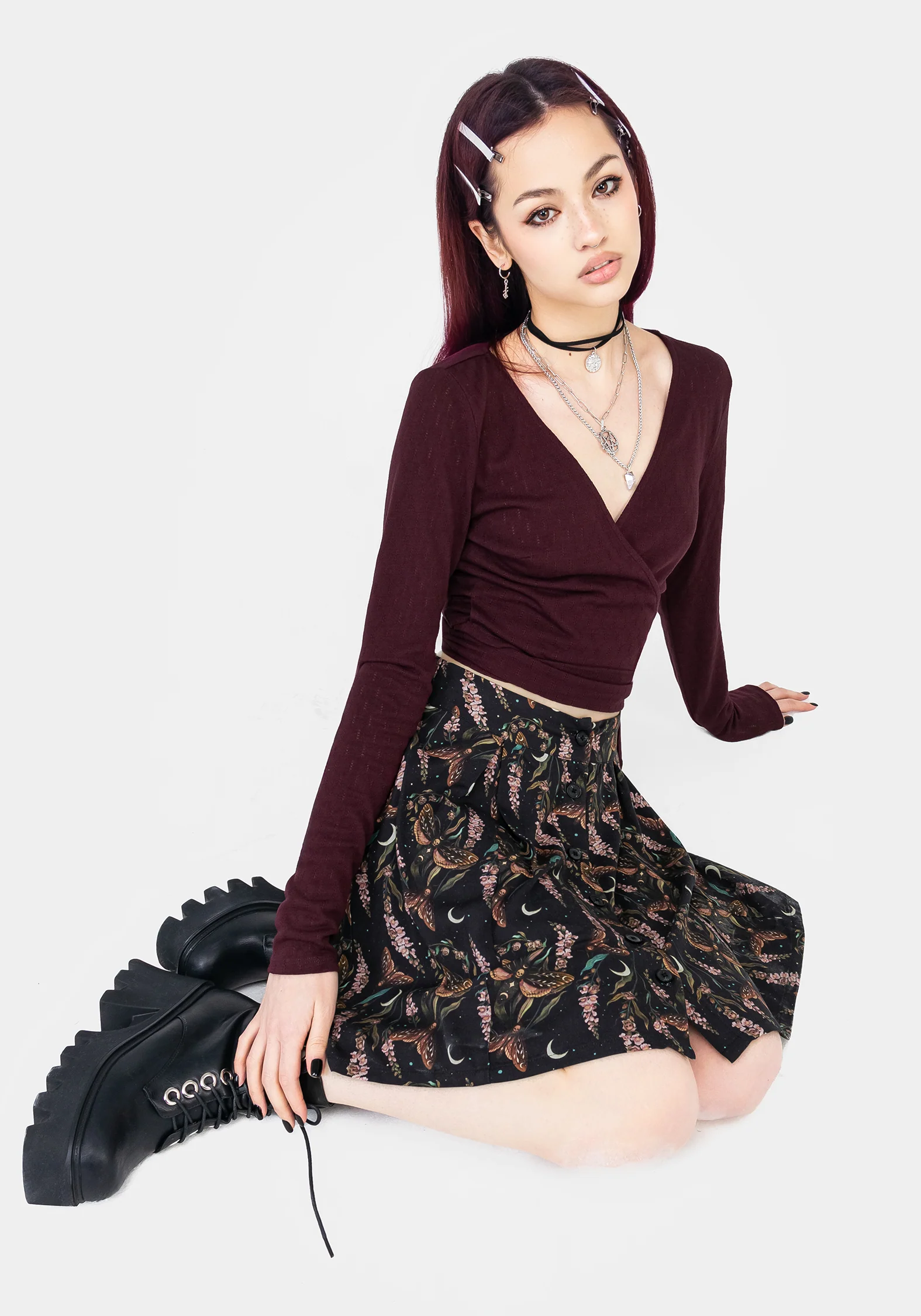 Atropos Button Front Mini Skirt - Image 7