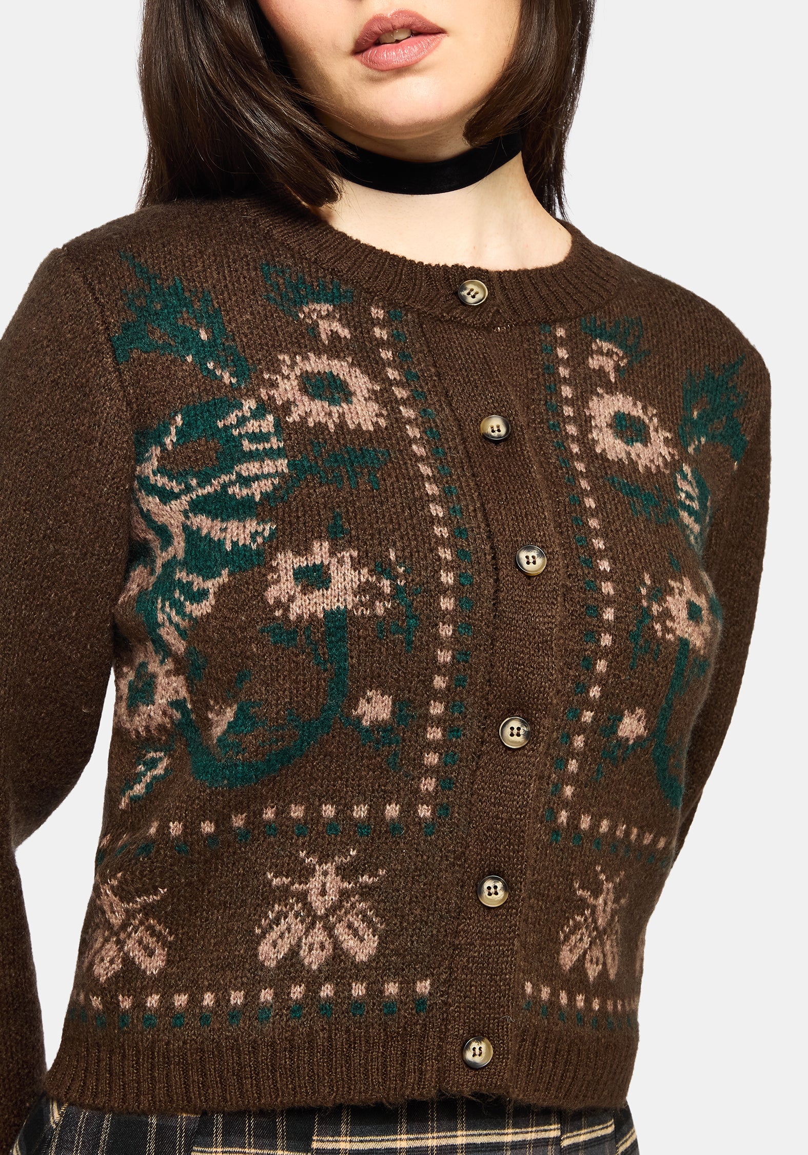 Aura Dragon Jacquard Knit Cardigan - Image 2