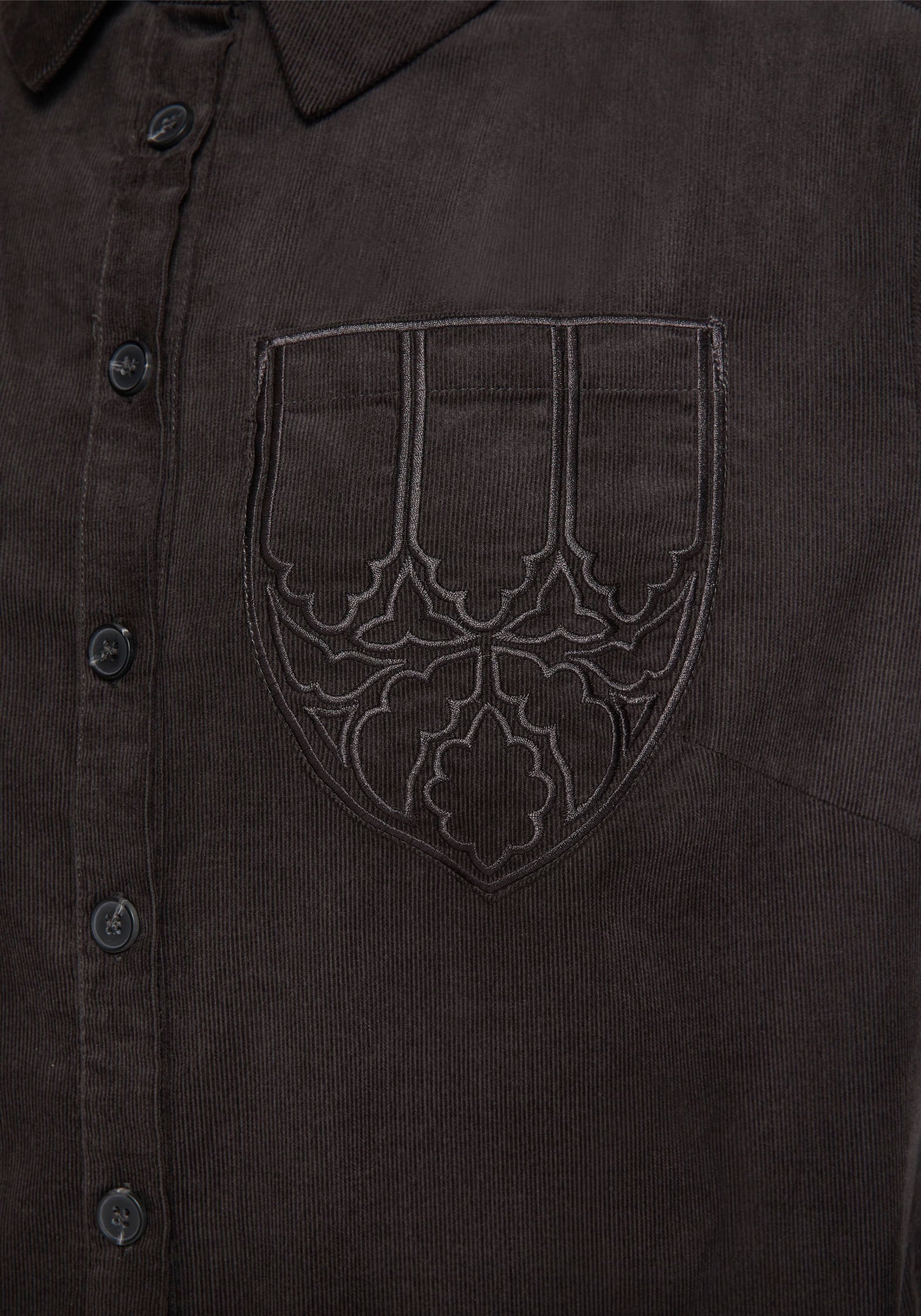 Axis Cotton Pocket Embroidered Mini Shirt Dress - Image 2