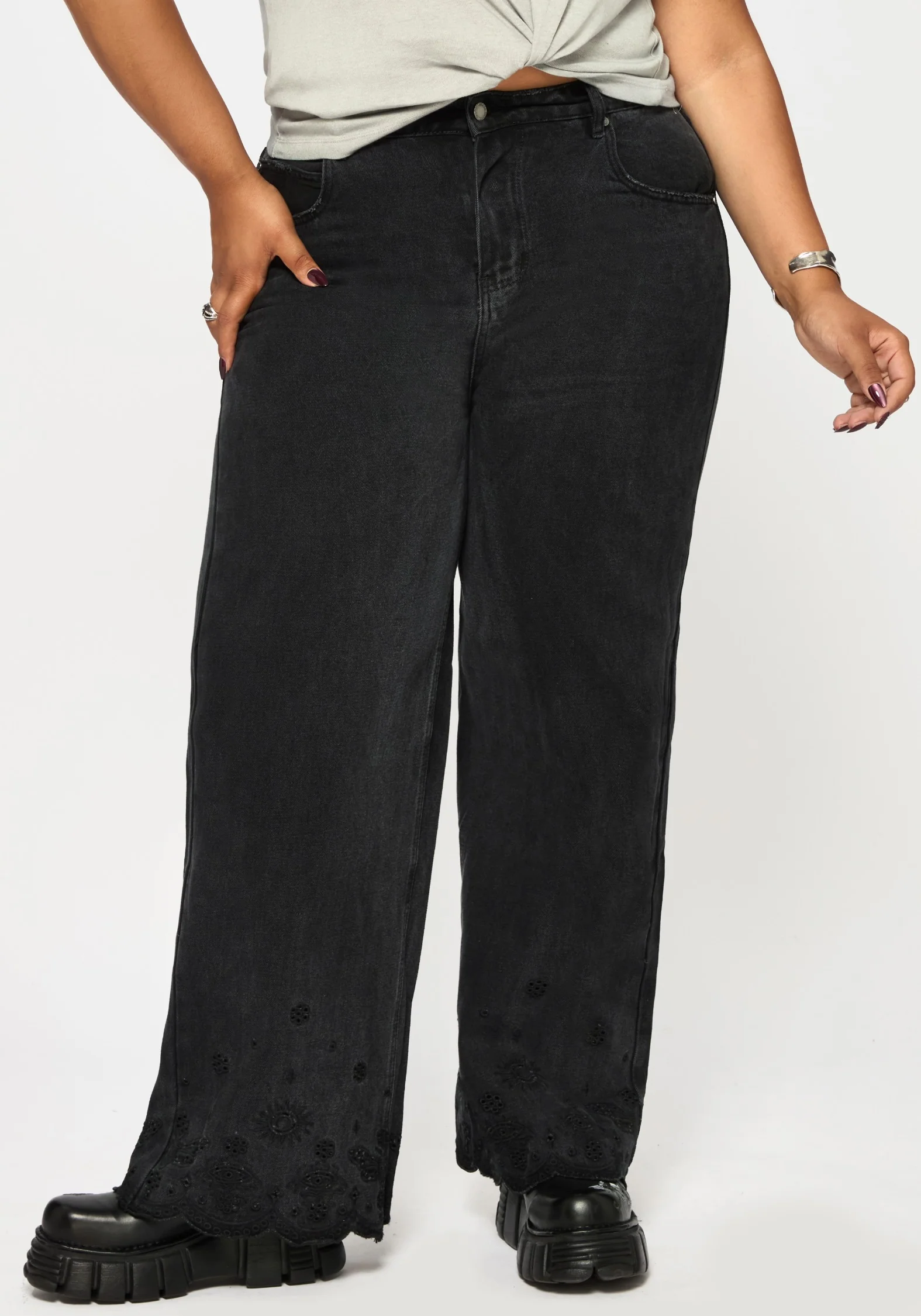Ayr Broderie Straight Leg Denim Jean - Image 10
