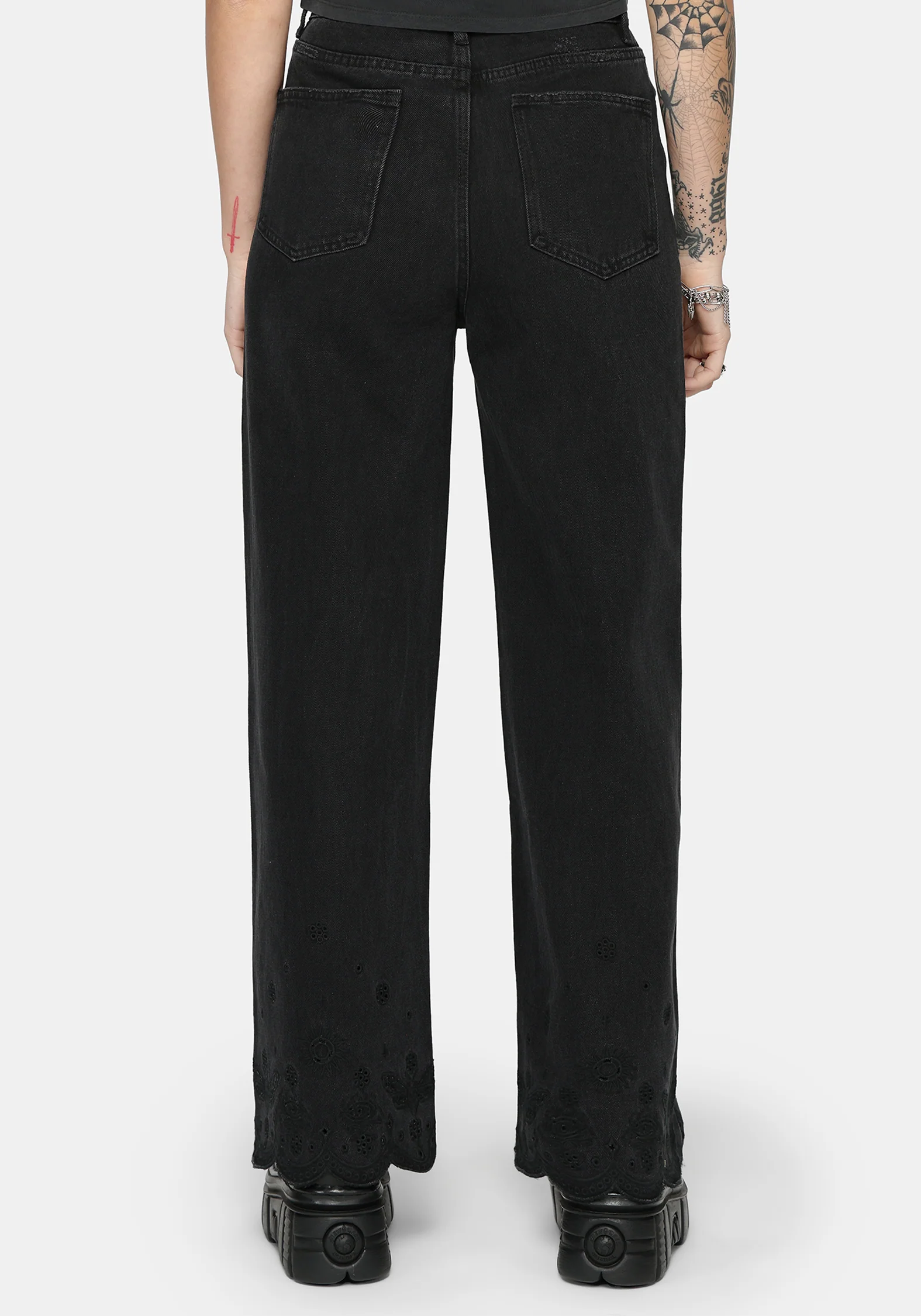 Ayr Broderie Straight Leg Denim Jean - Image 4