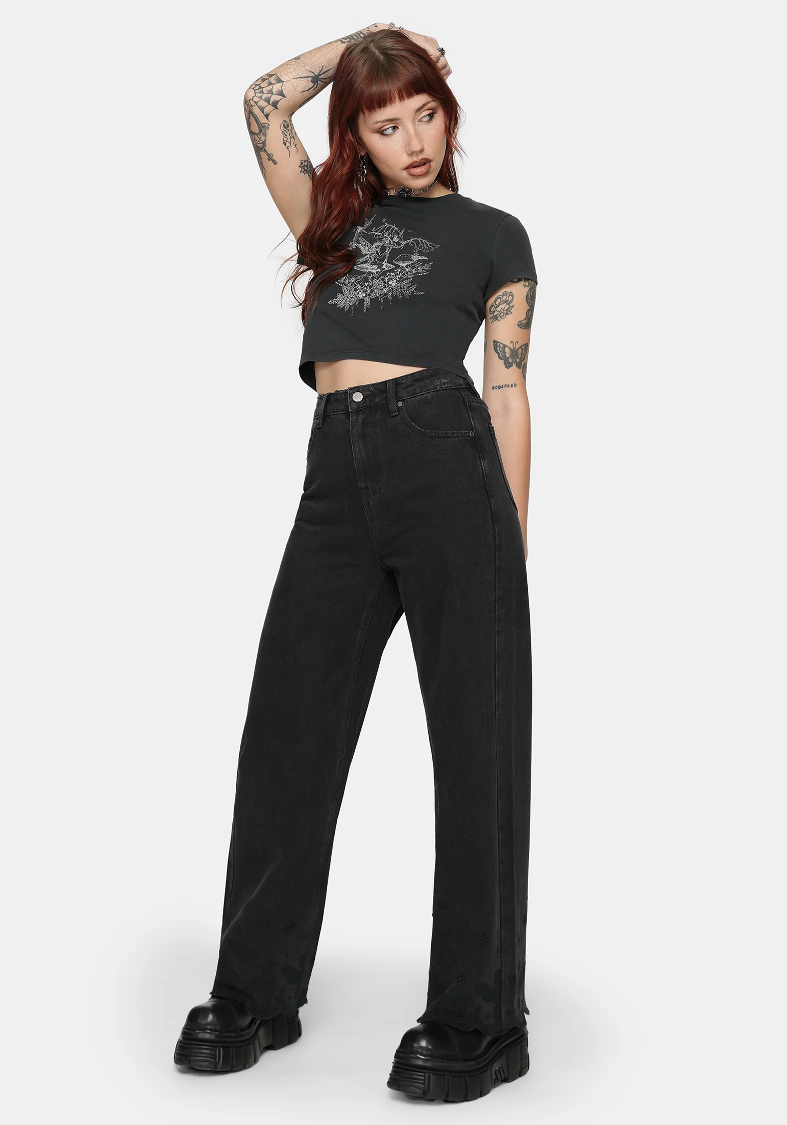 Ayr Broderie Straight Leg Denim Jean - Image 7