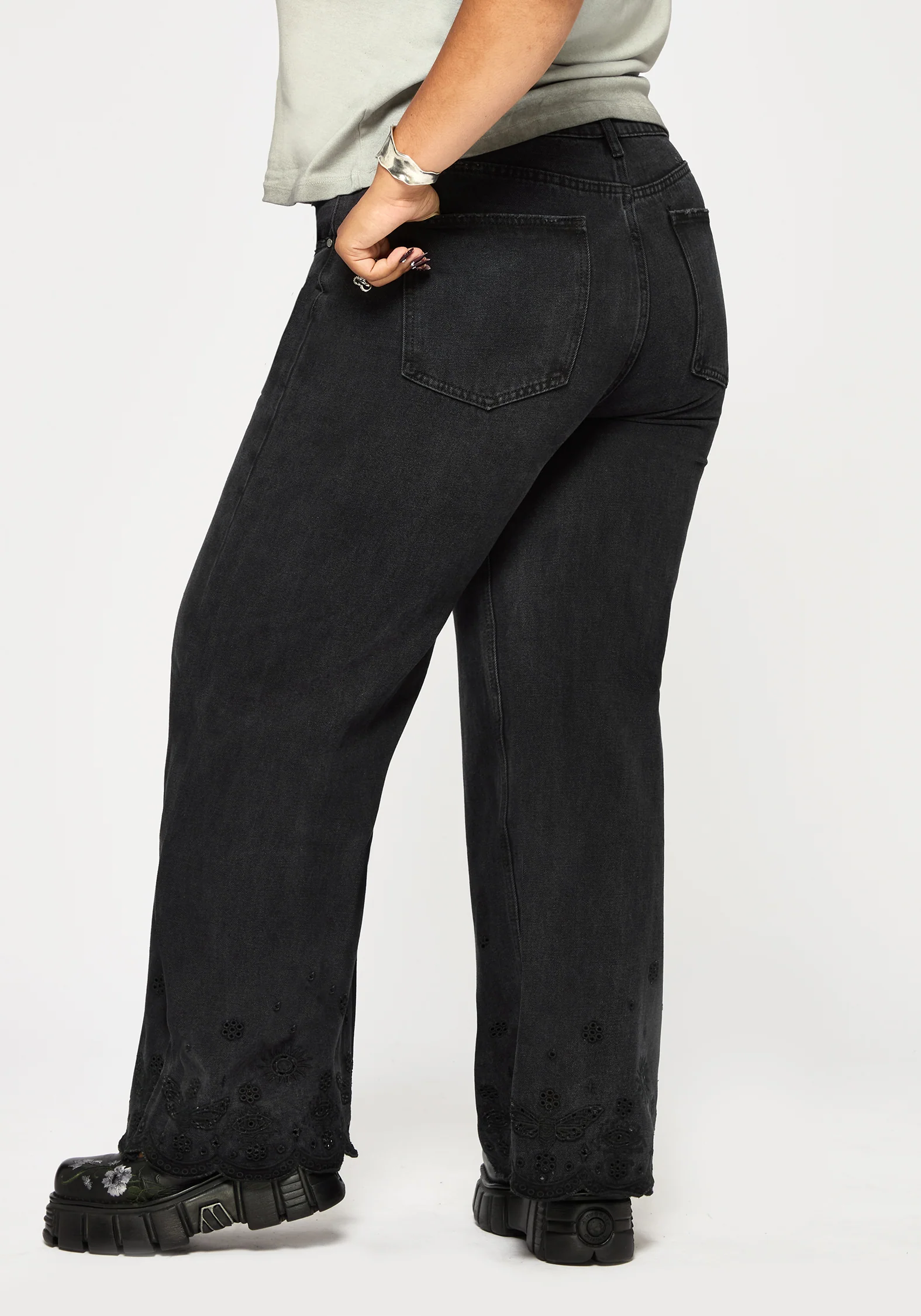 Ayr Broderie Straight Leg Denim Jean - Image 9
