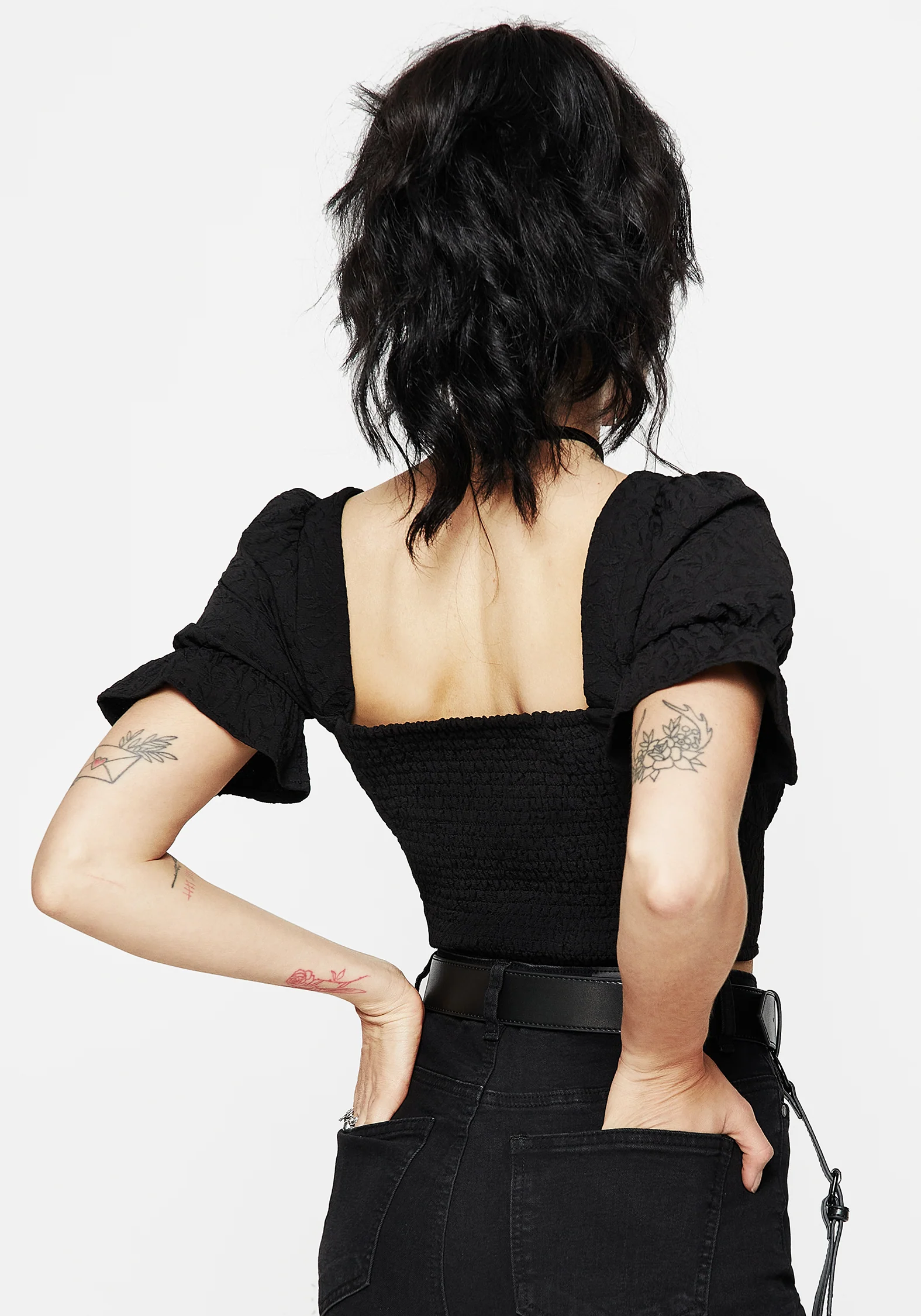 Betrayal Zip Up Crop Top - Image 3