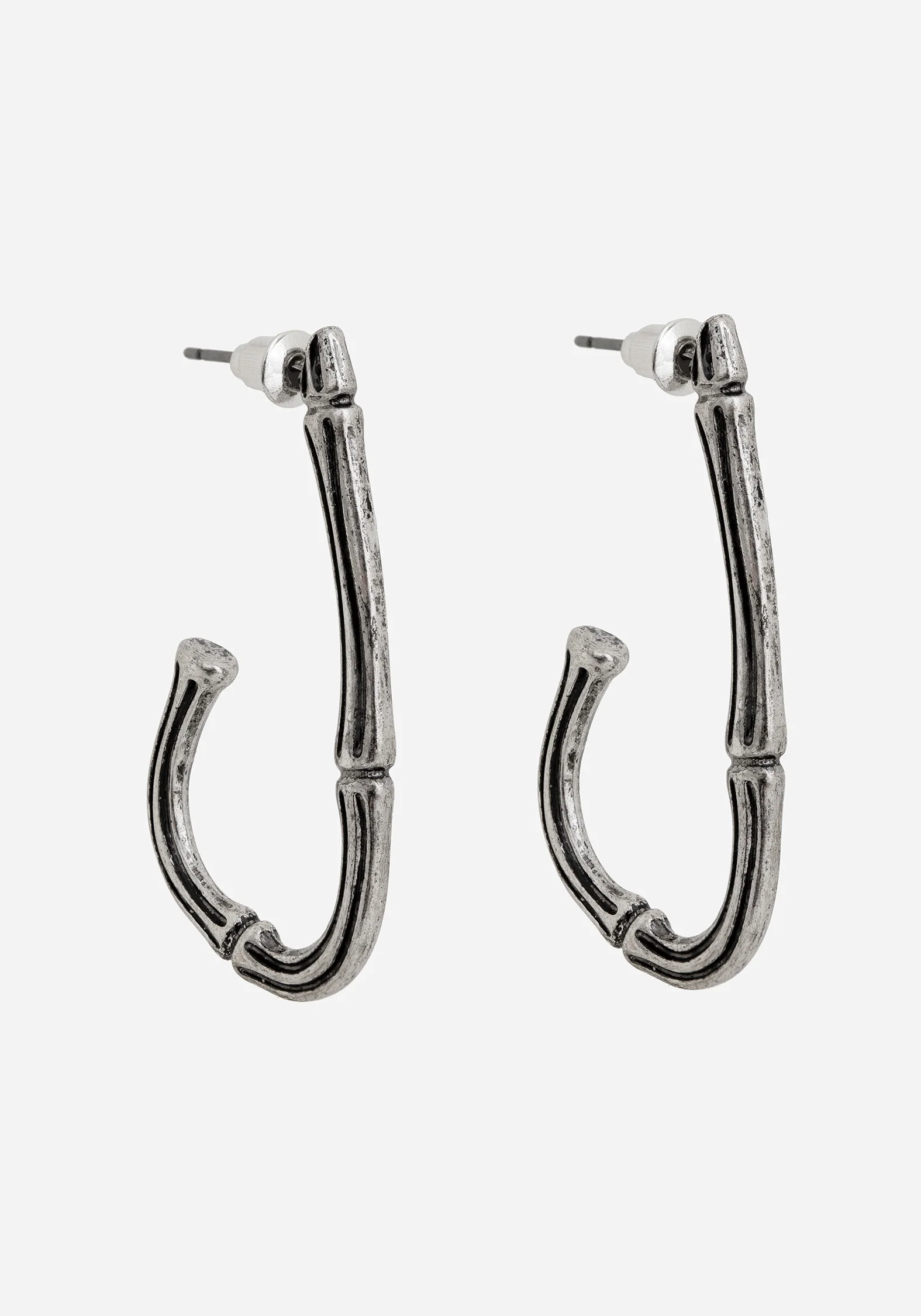 Bones Charm Hoop Earrings - Image 2