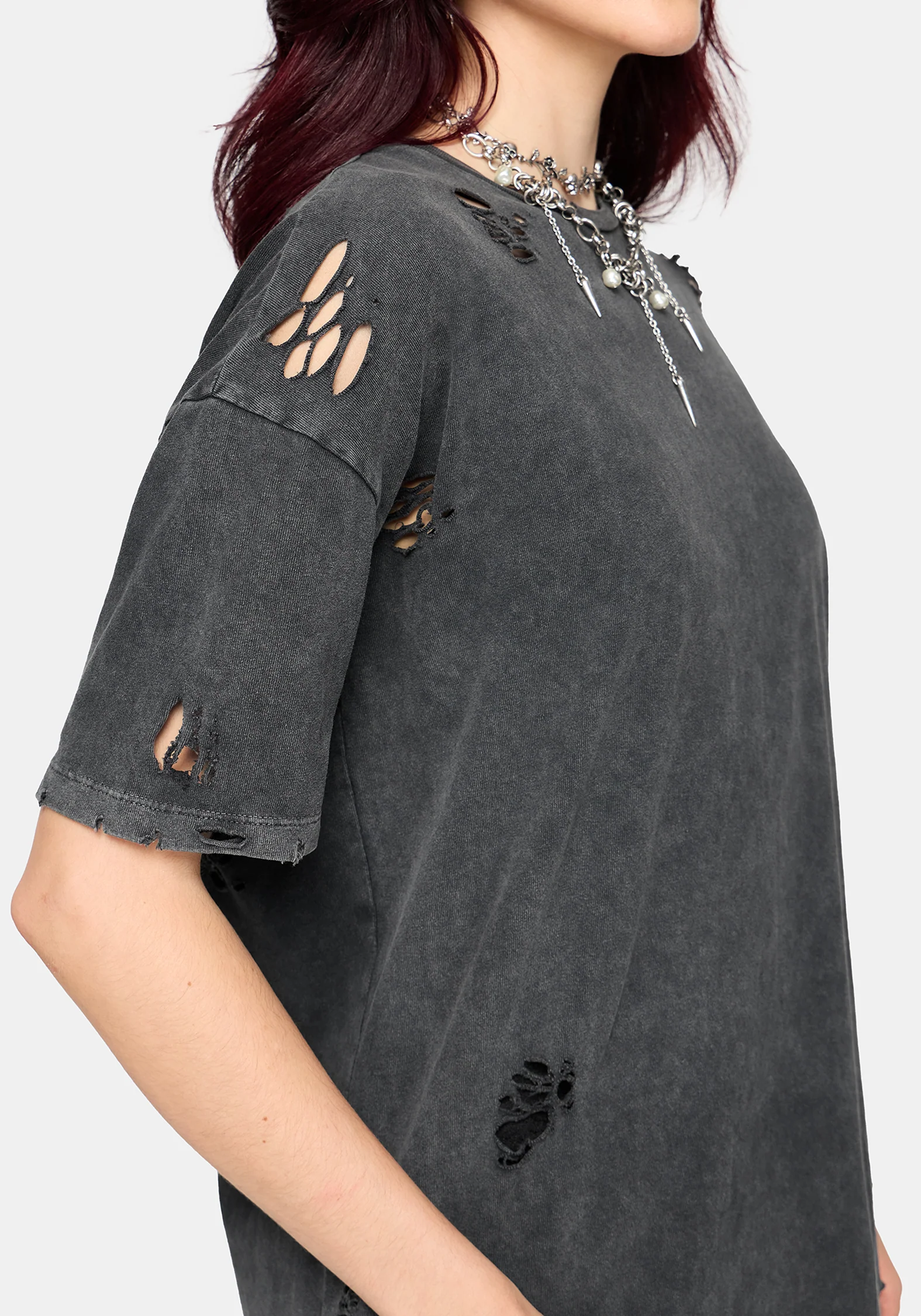 Brooke Distressed Oversized T-Shirt - Image 5