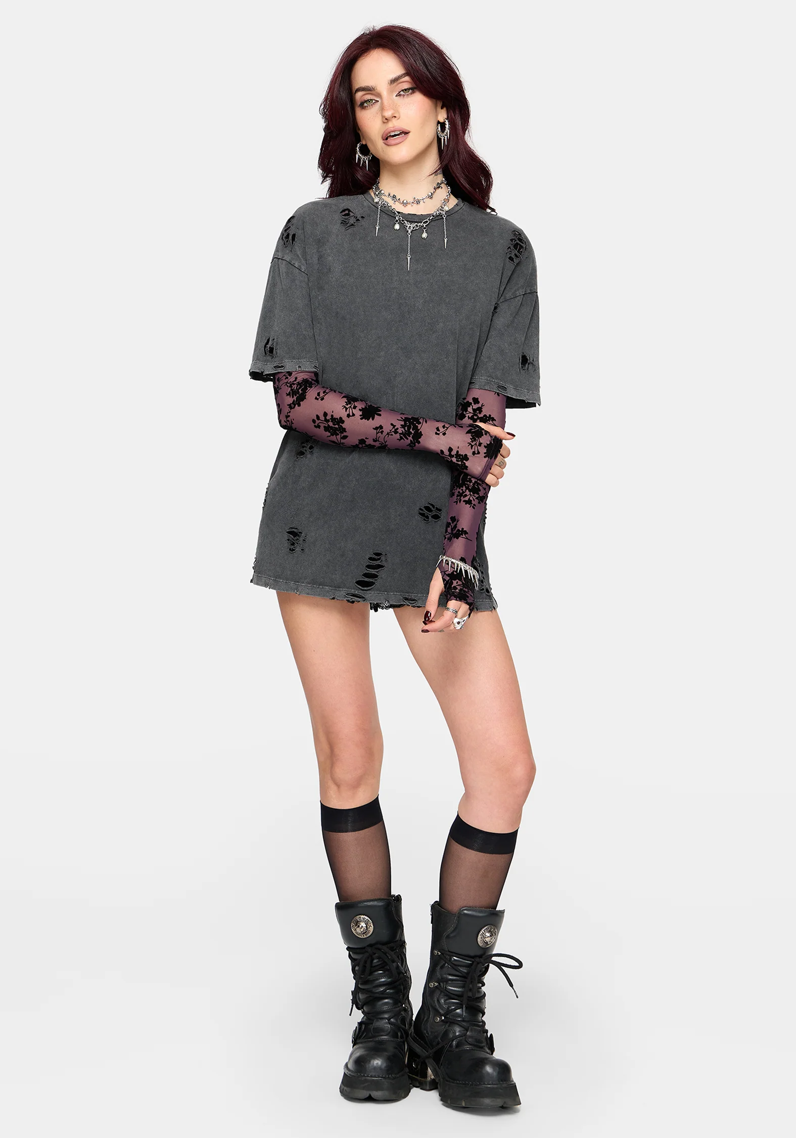 Brooke Distressed Oversized T-Shirt - Image 6