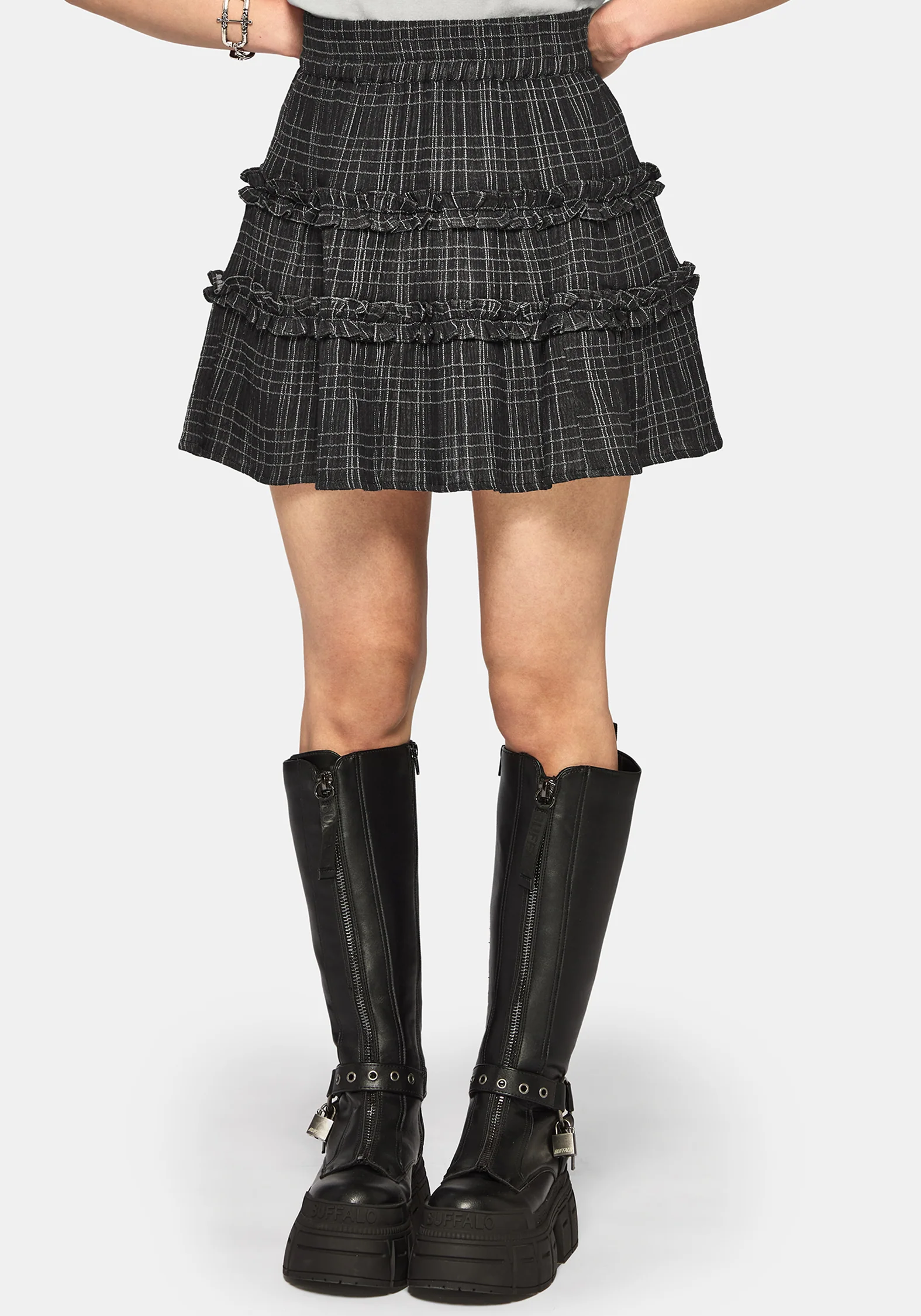 Caledon Check Gauze Mini Skirt