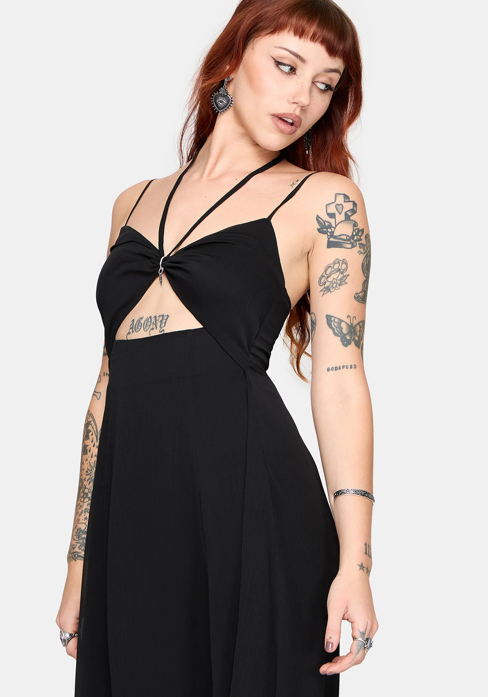 Calla Keyhole Halterneck Midaxi Dress - Image 2