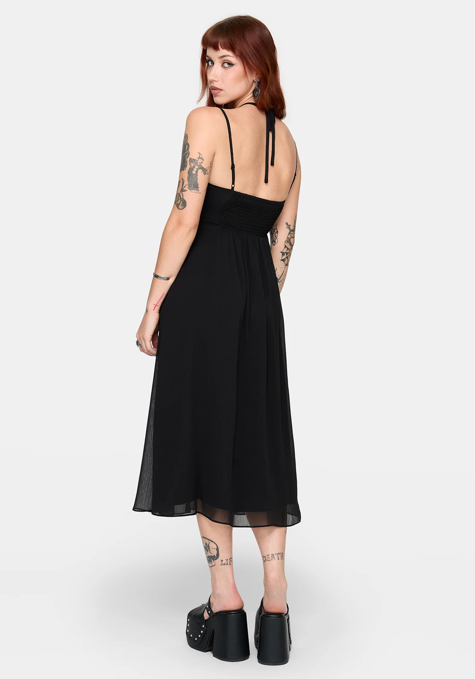 Calla Keyhole Halterneck Midaxi Dress - Image 3
