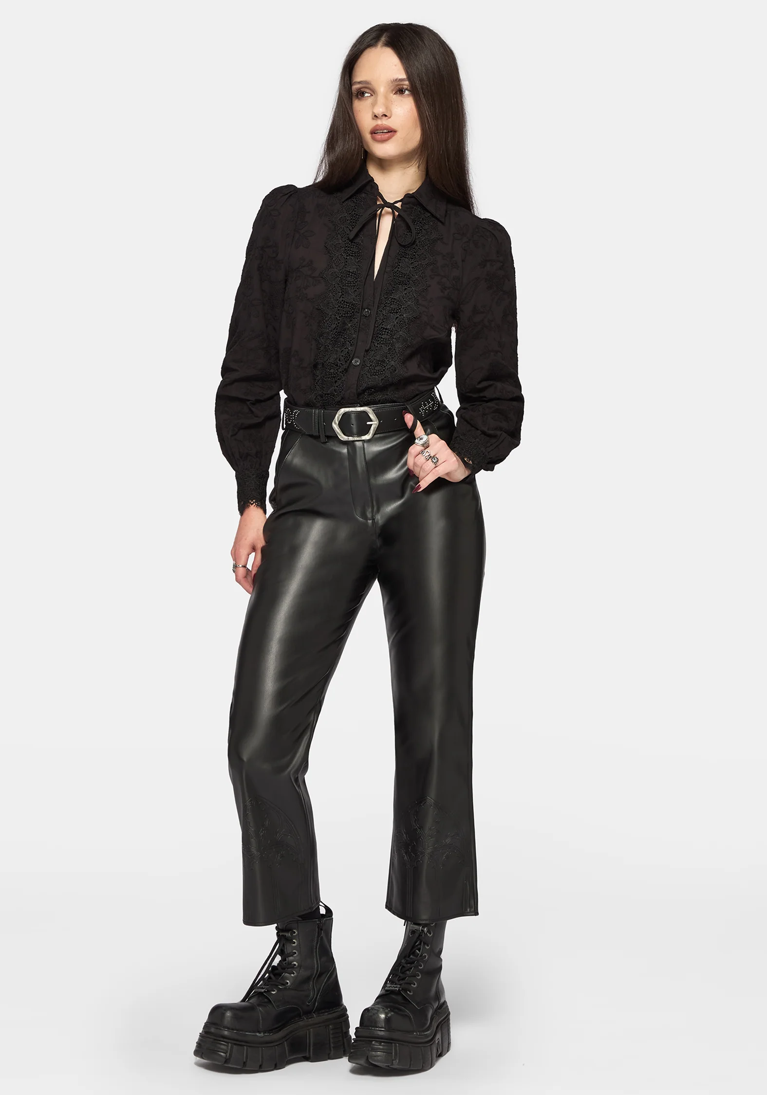 Celba Embroidered Rivet Belt - Image 7