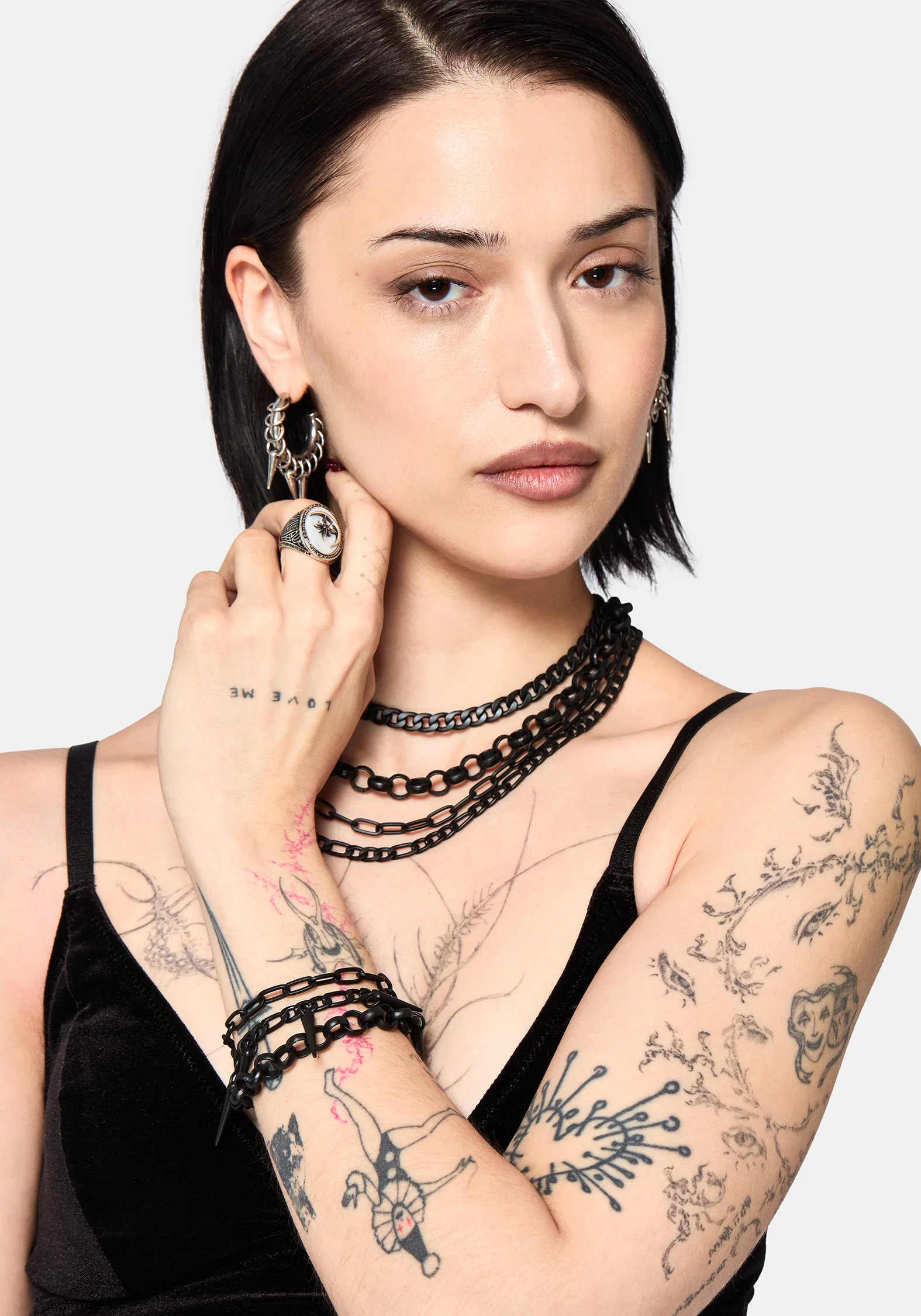 Chorx Layered Jet Chain Bracelet - Image 5