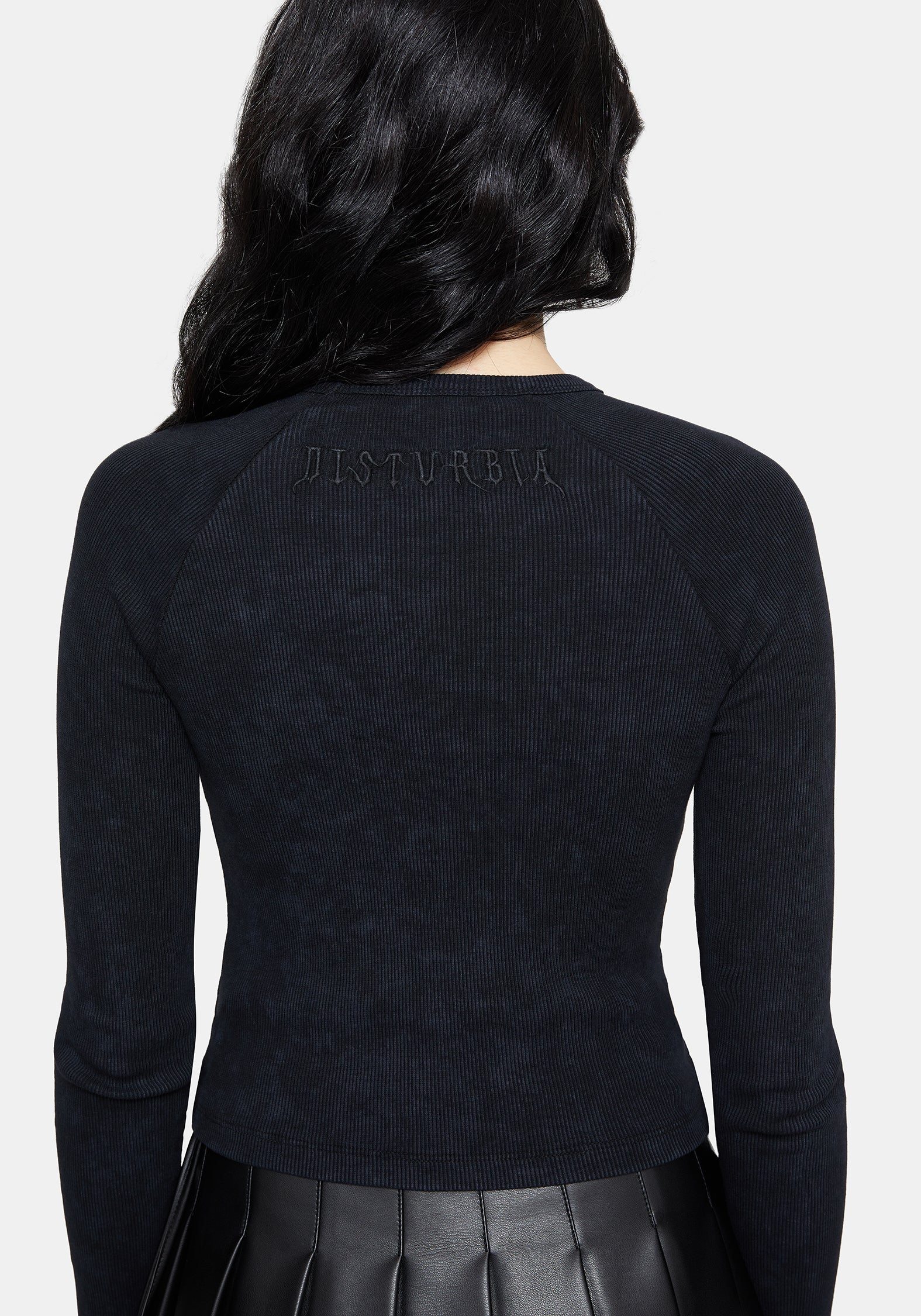 Christina Cotton Cut Out Detail Long Sleeved Top - Image 3