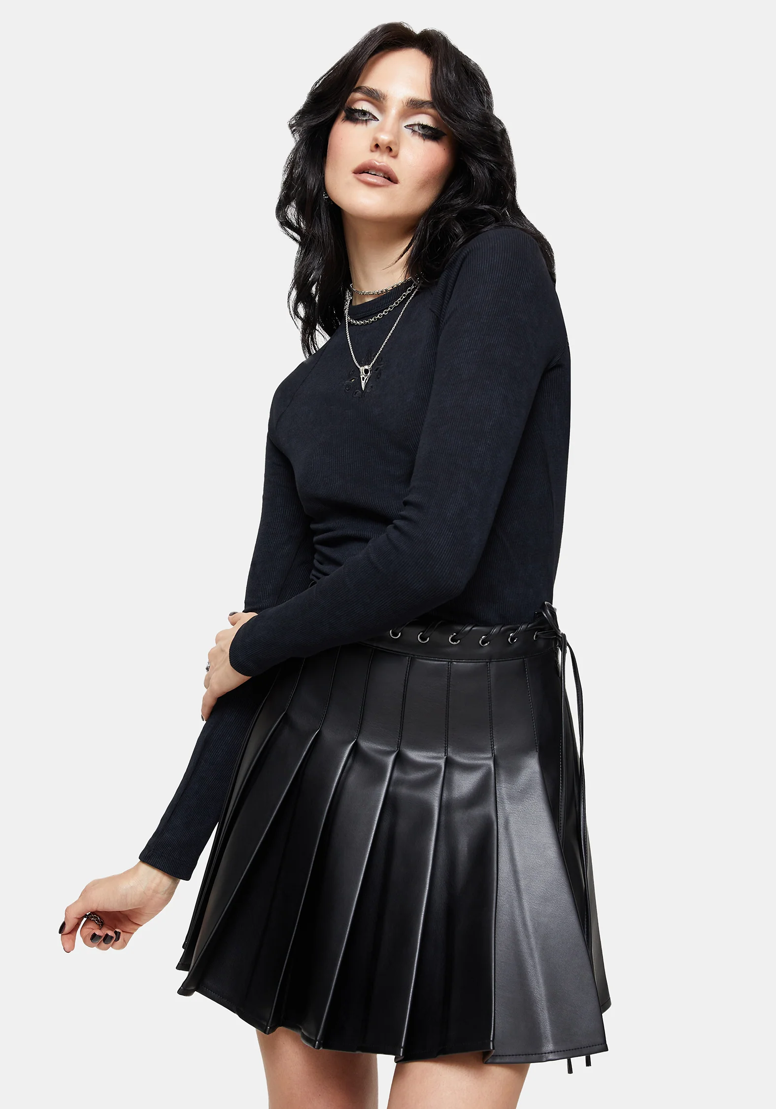 Christina Cotton Cut Out Detail Long Sleeved Top - Image 7