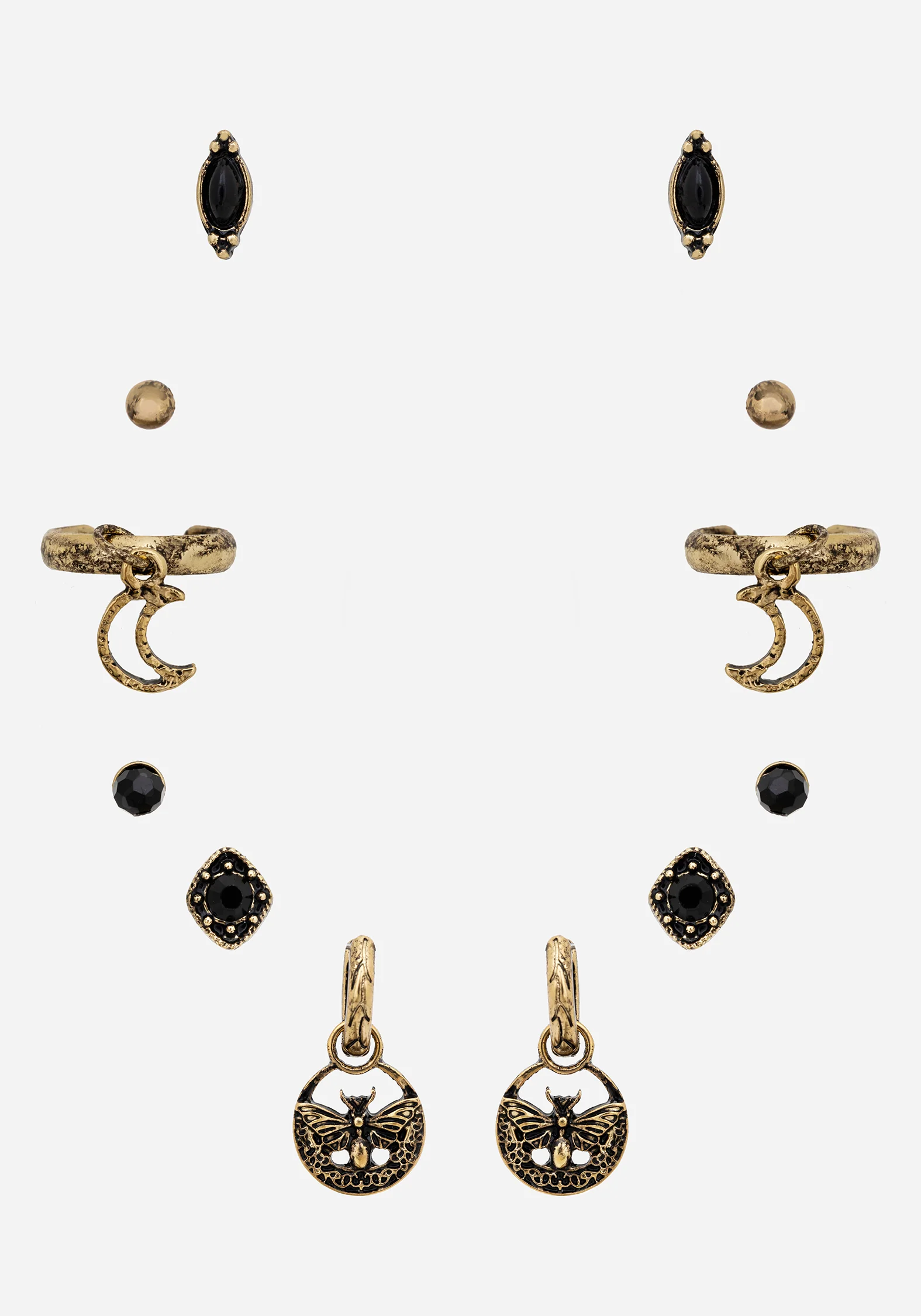 Ciela Moon Moth Earring Set