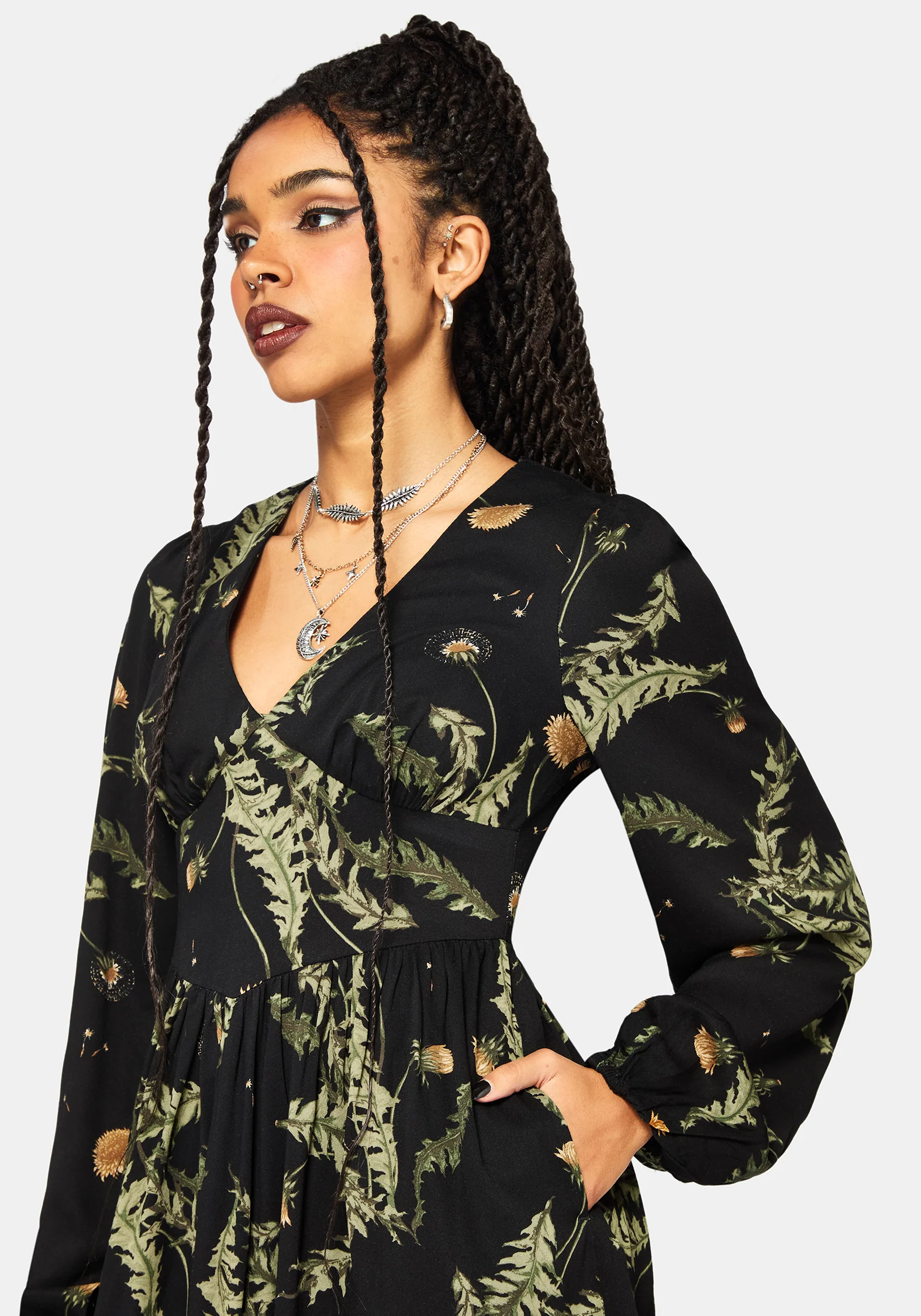 Cimora Dandelion Print Mini Dress - Image 2