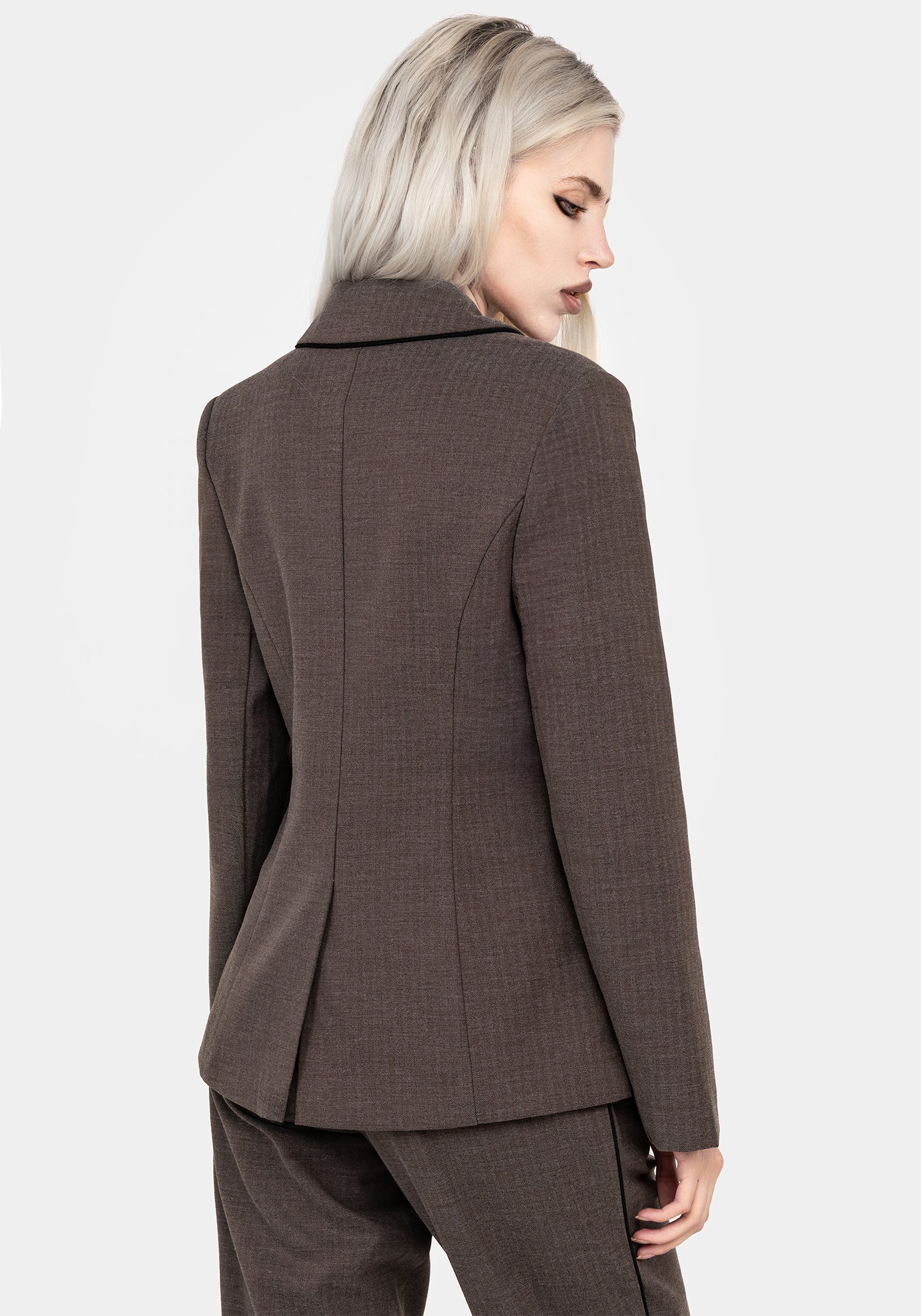 Cointrelle Herringbone Piped Blazer - Image 3