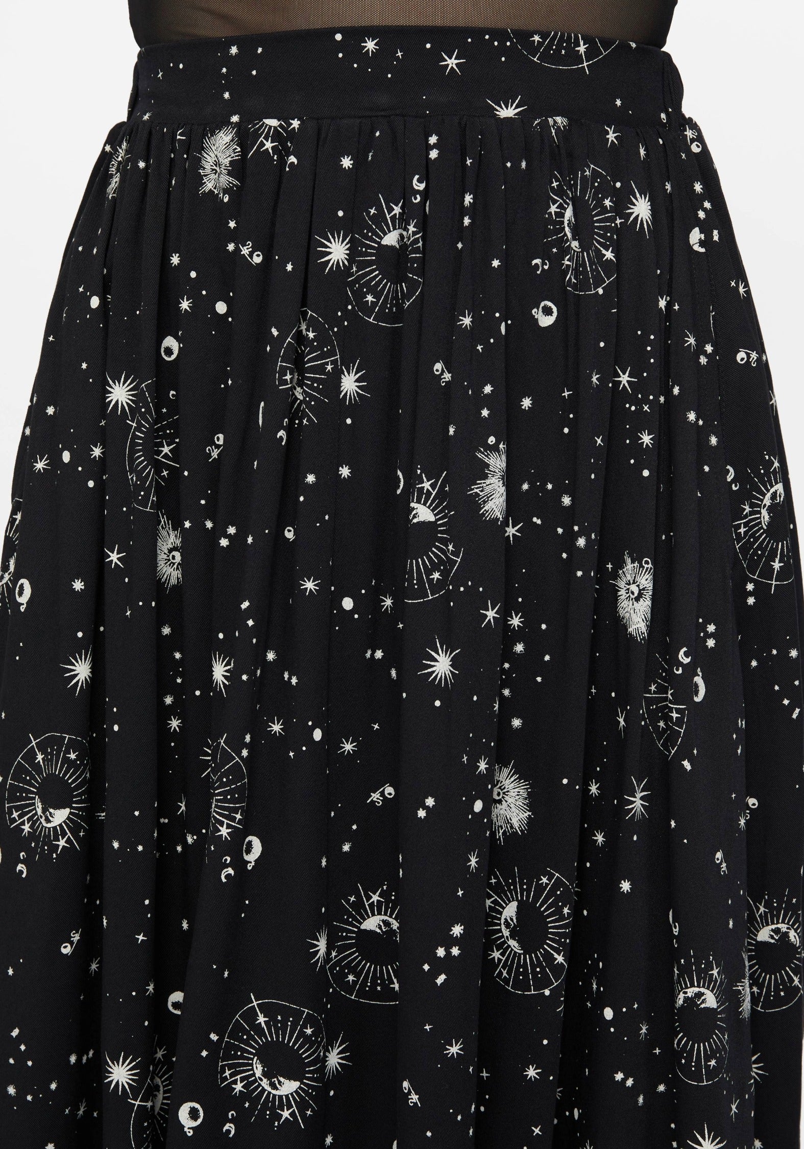 Comet Celestial Printed Handkerchief Hem Midaxi Skirt - Image 2