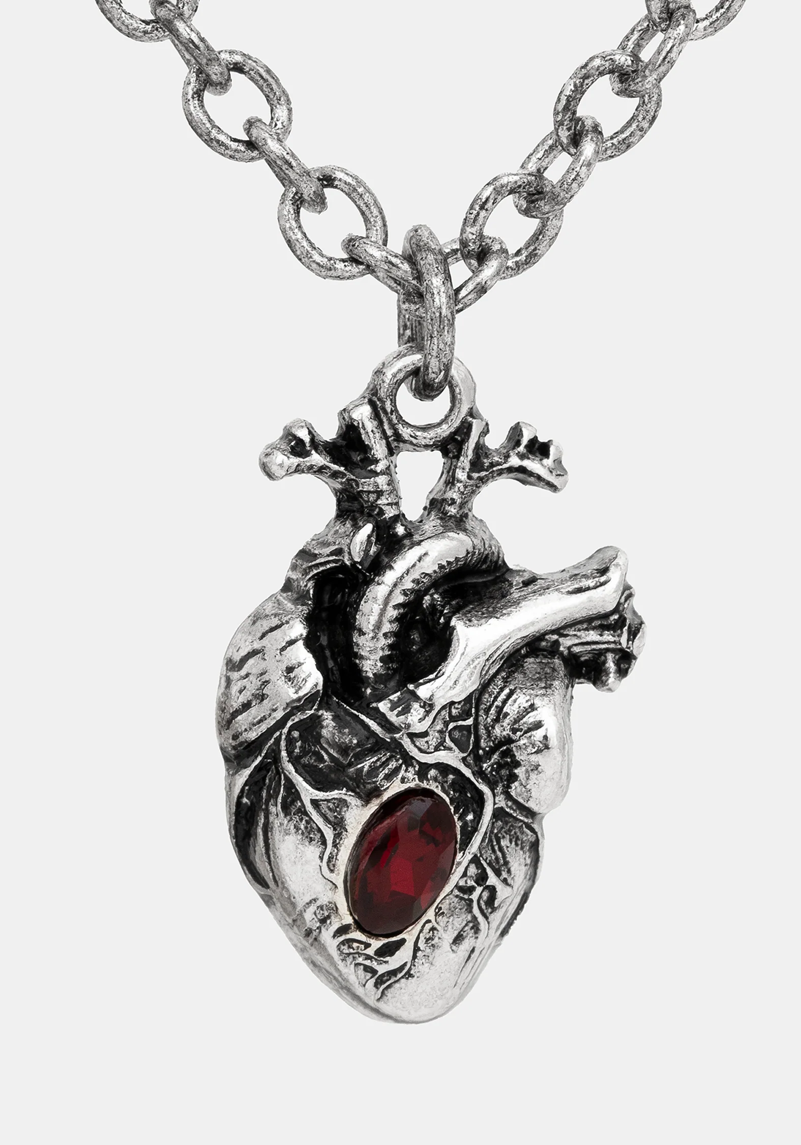 Corium and Anatomical Chain Layered Heart Necklace - Image 2