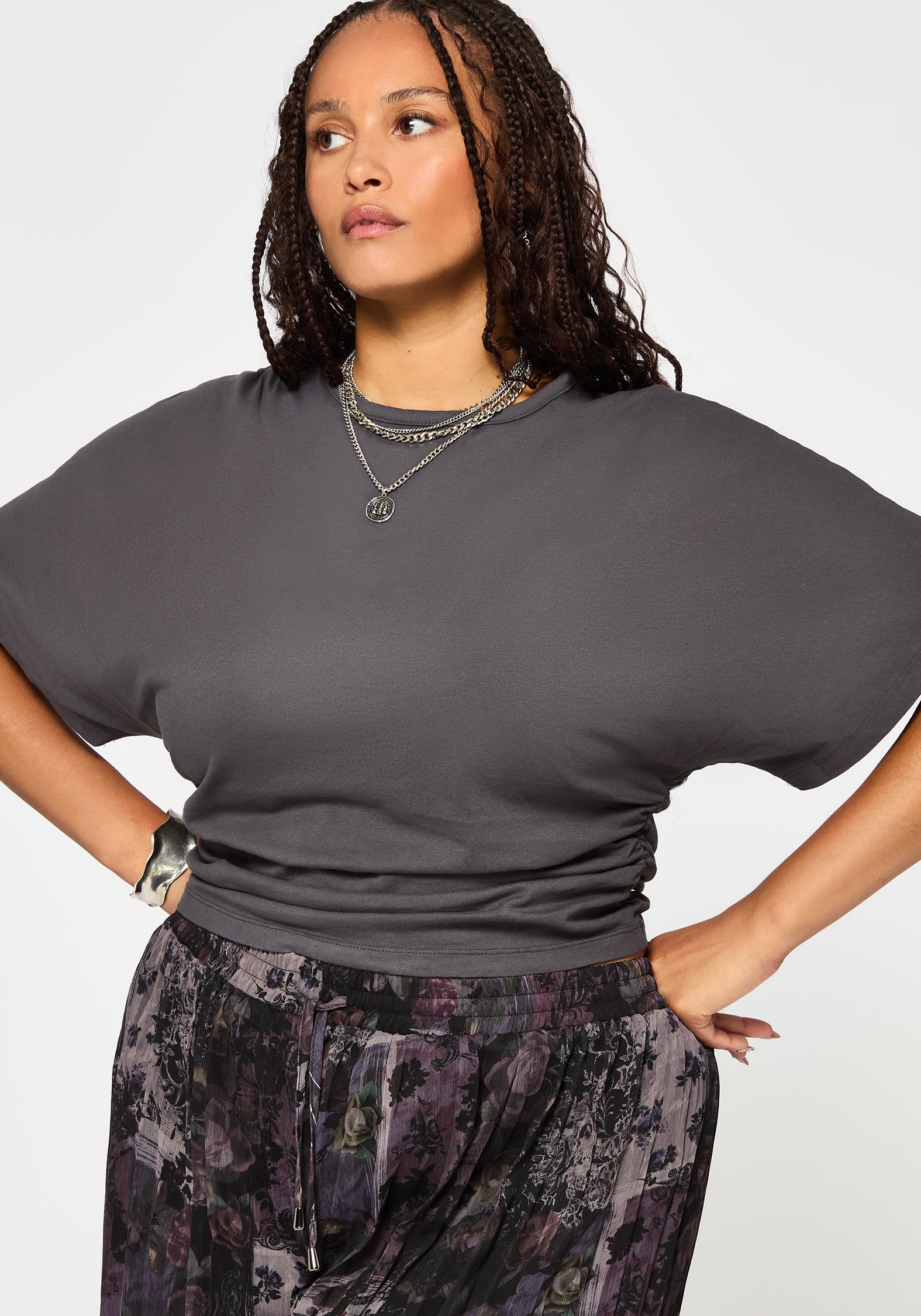 Deni Ruched Short Sleeve Top - Image 7