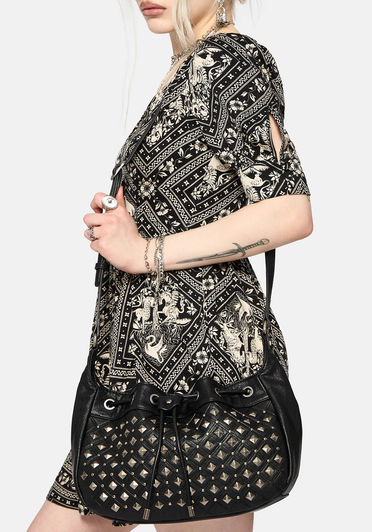Dolora Studded Bucket Bag - Image 2