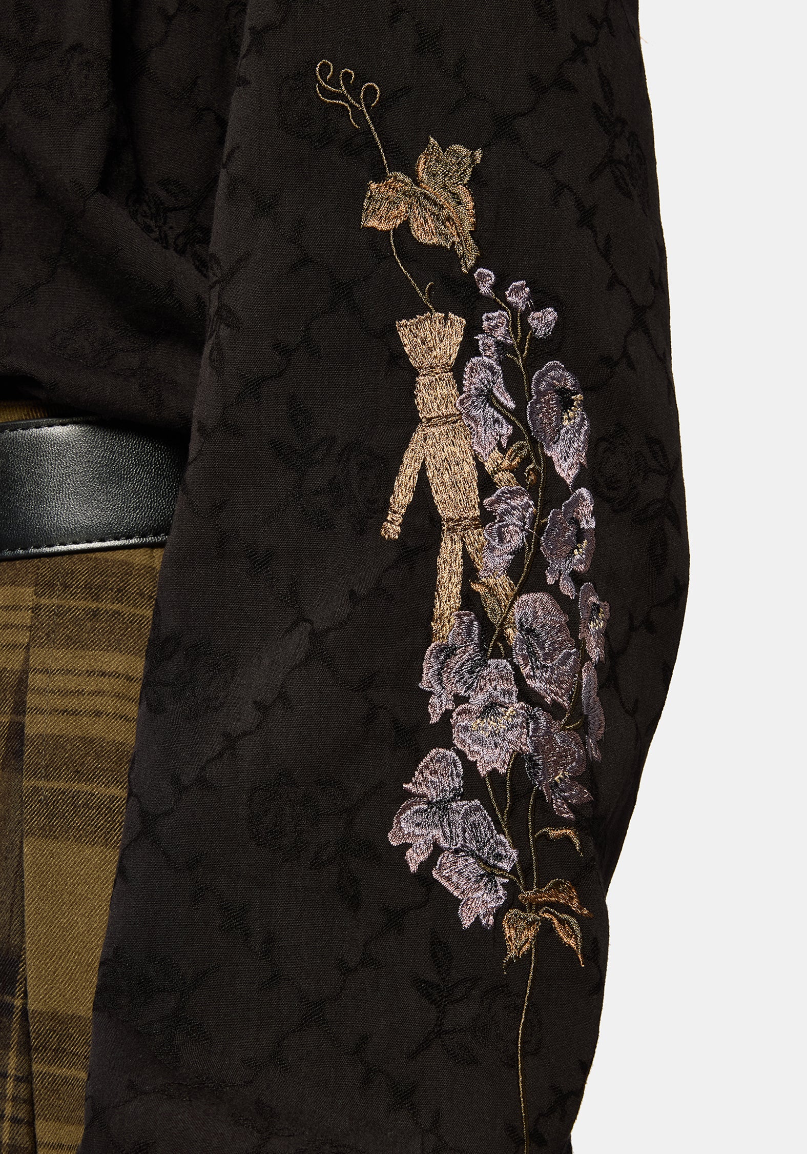 Dusha Garden Embroidered Shirt - Black - Image 2