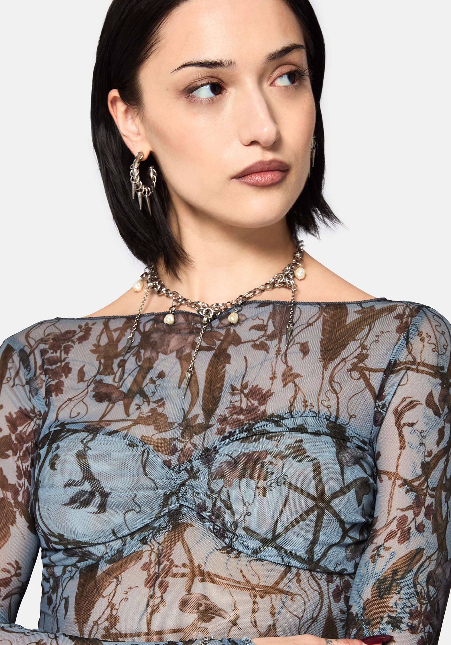 Dusha Garden Long Sleeve Mesh Top - Image 2
