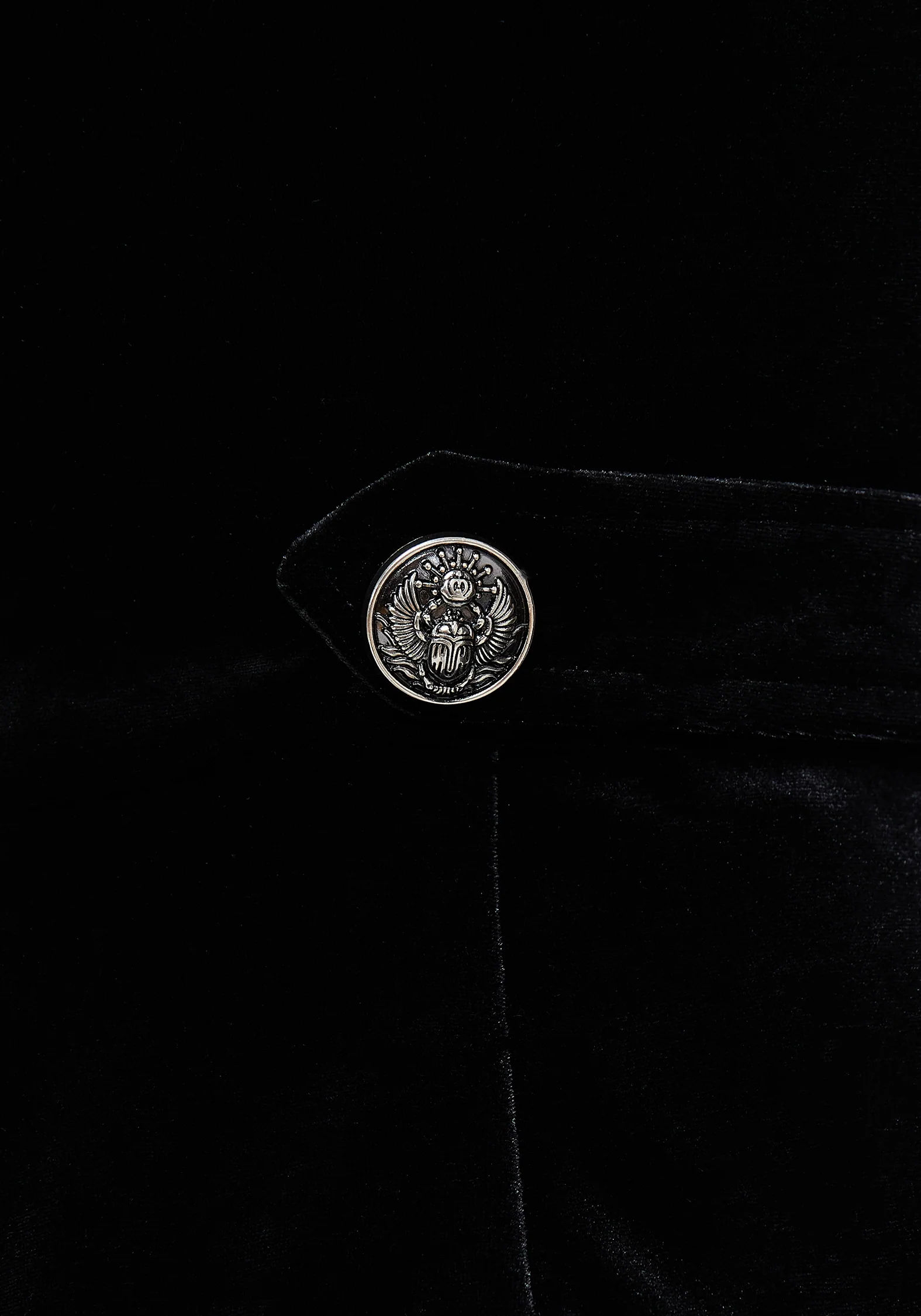 Dusken Velour Button Up High Neck Jumpsuit - Image 7