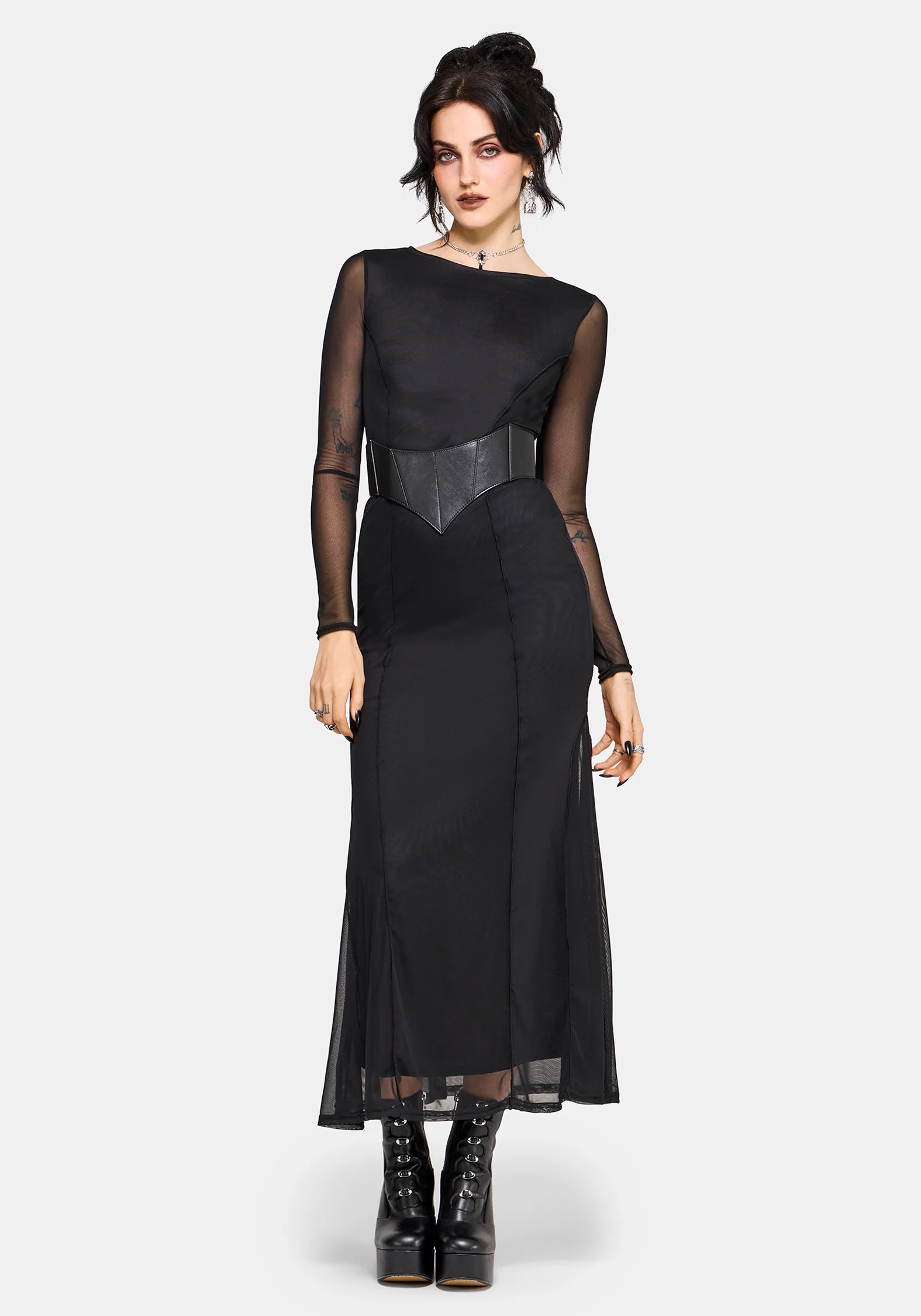 Ebonine Backless Maxi Dress - Image 5