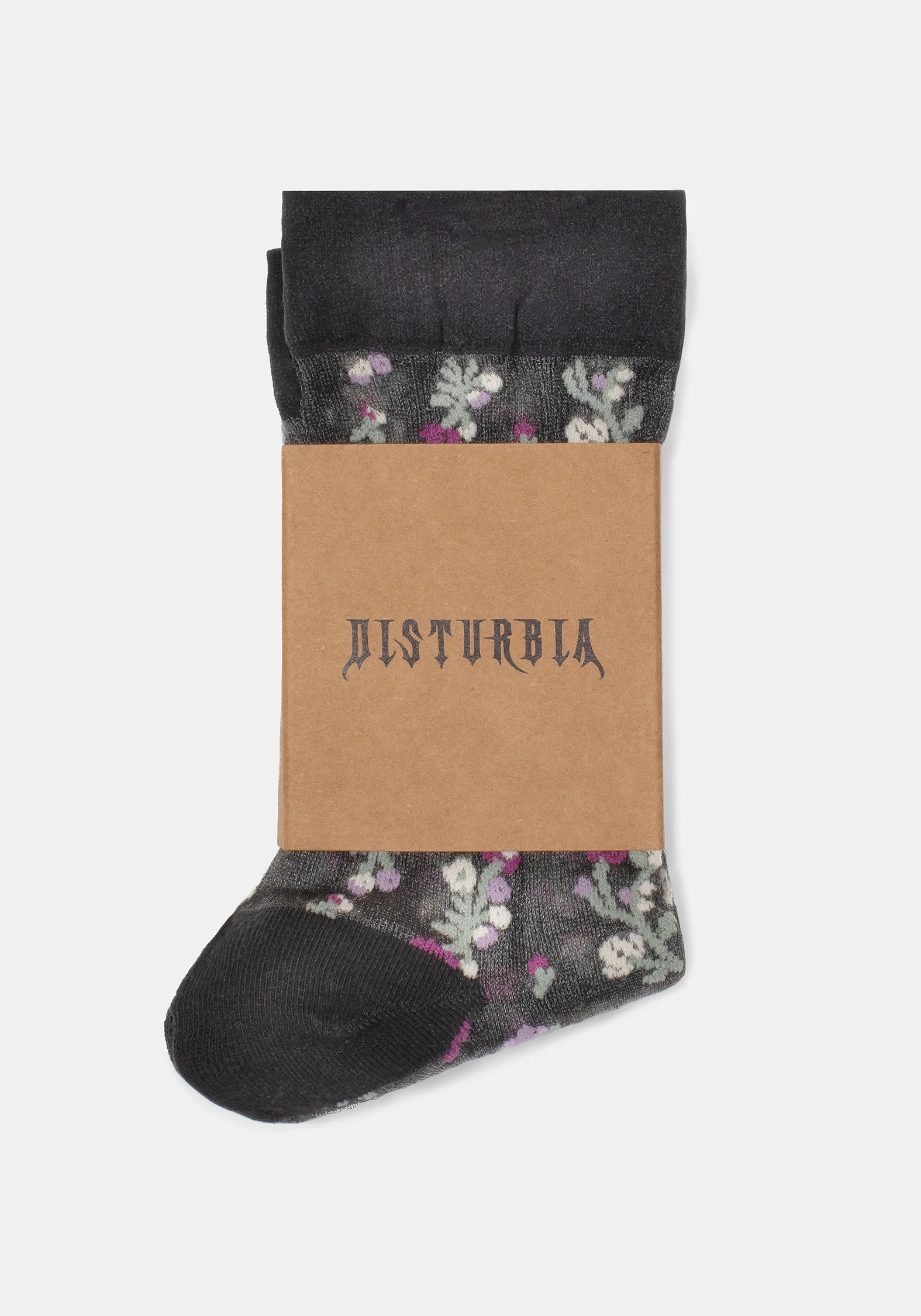 Everblooming Floral Mesh Socks - Purple - Image 4