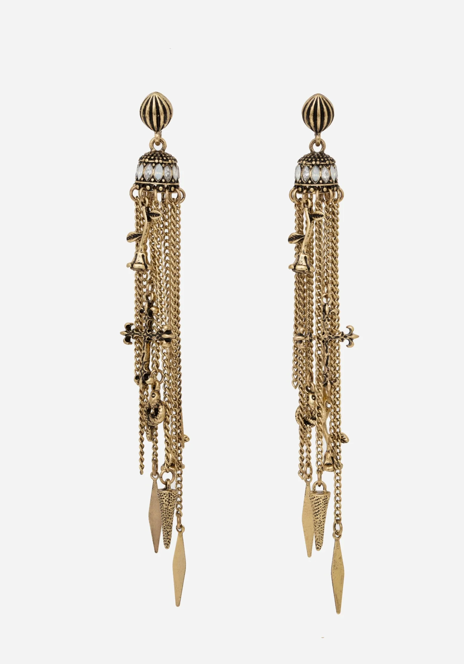 Flaren Charm Drop Earrings - Gold - Image 2