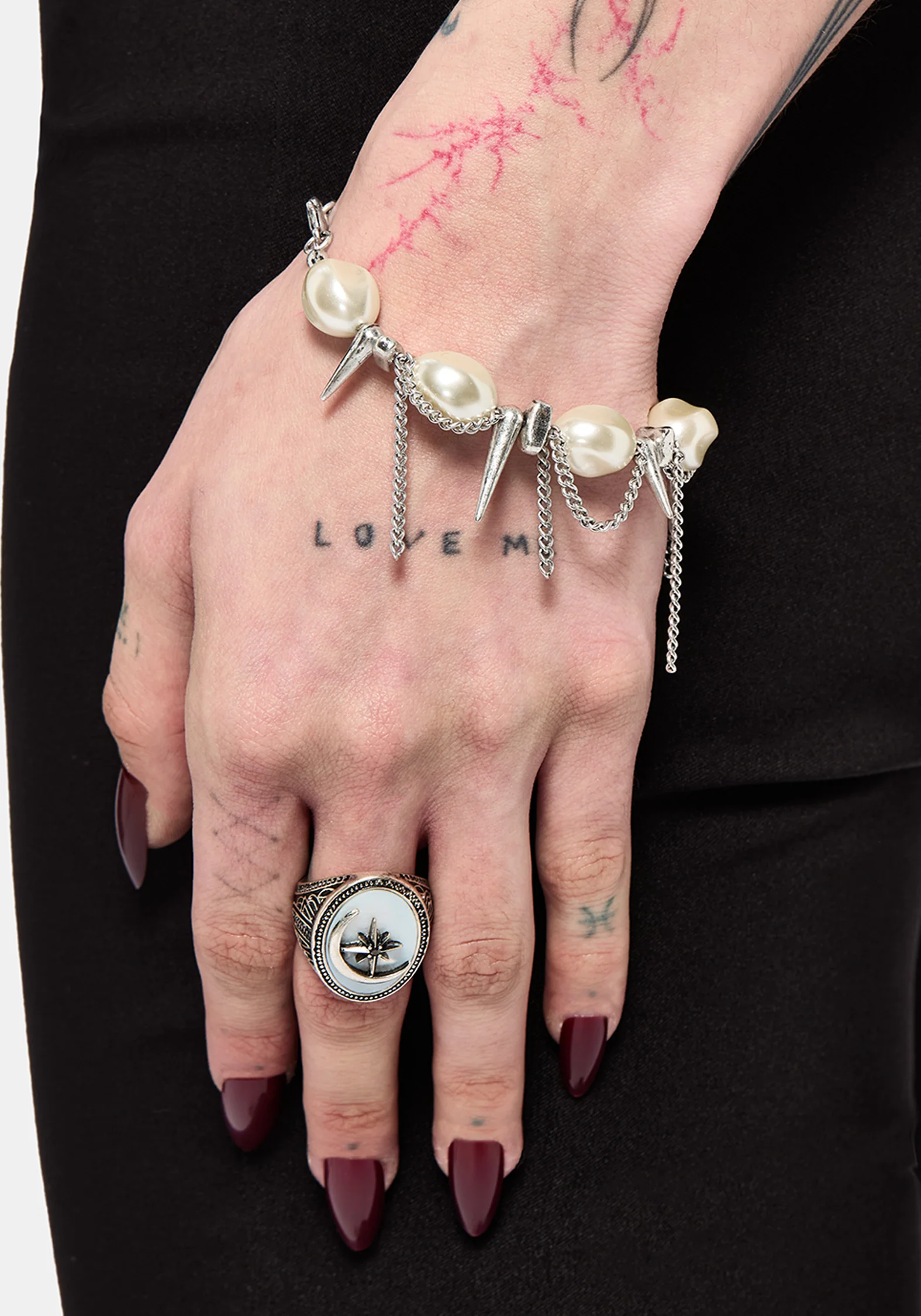 Flittex Spike Faux Pearl Bracelet - Image 4