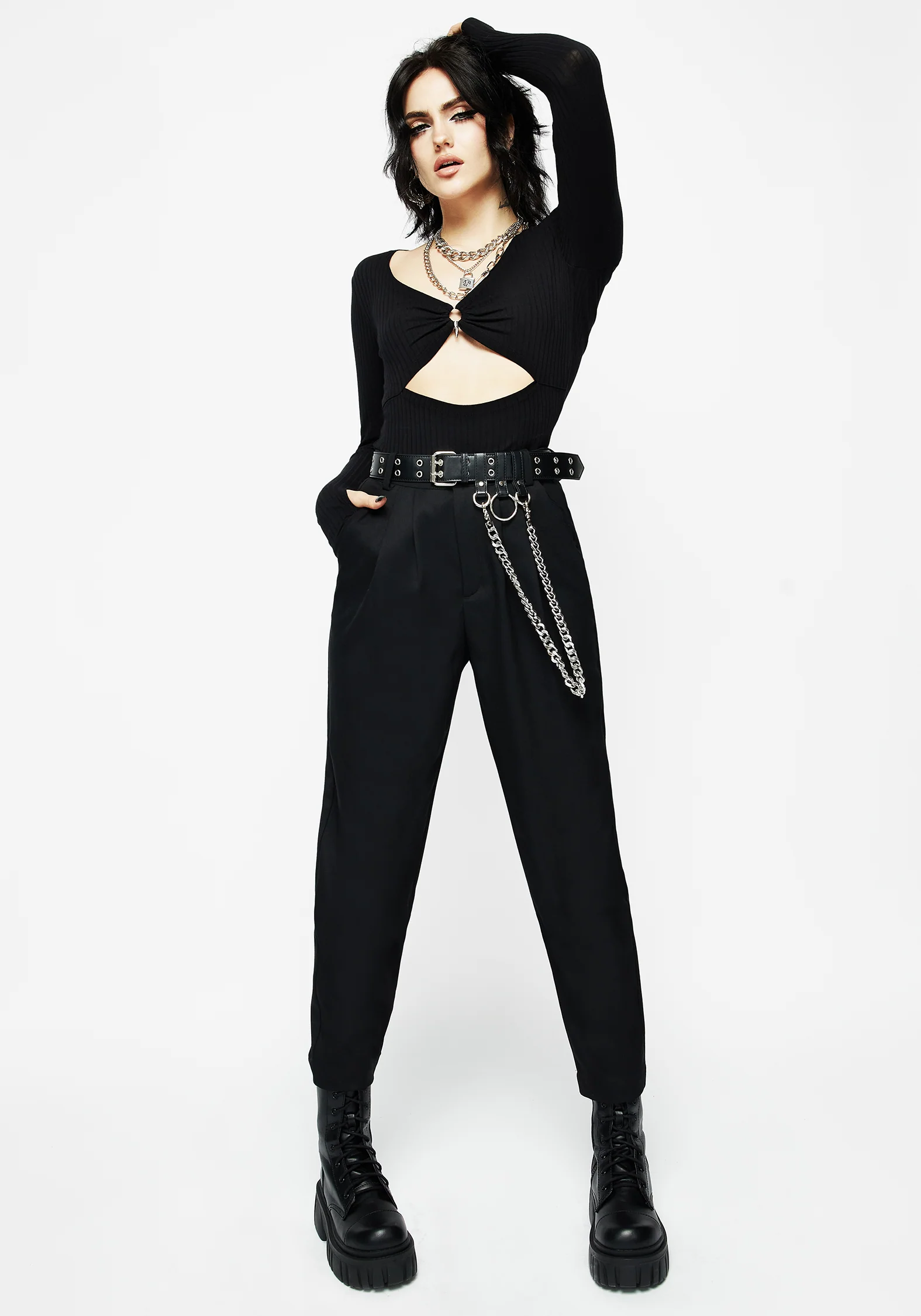 Fury Double Eyelet Chain Belt - Image 6