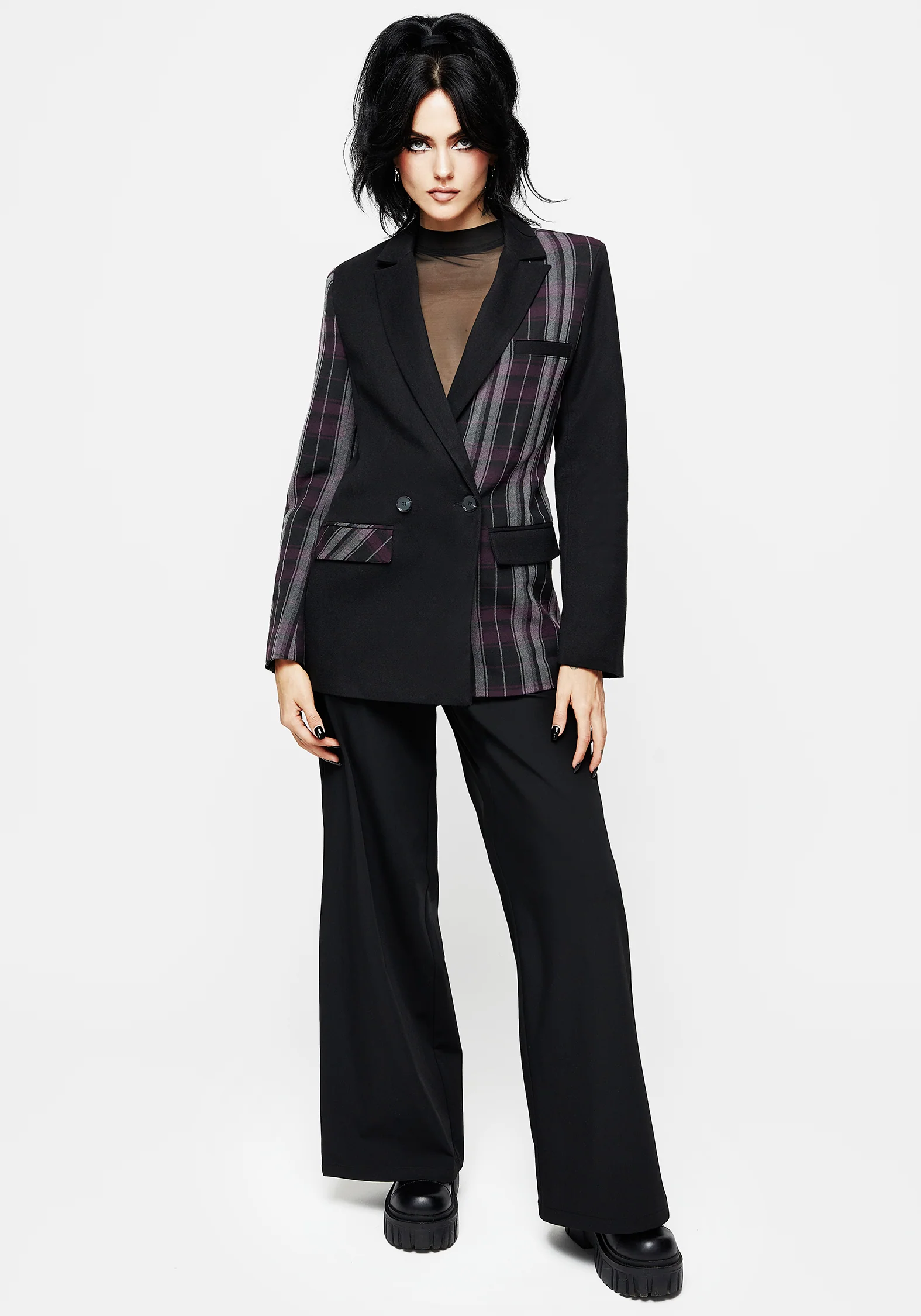 Gambit Spliced Check Blazer - Image 4