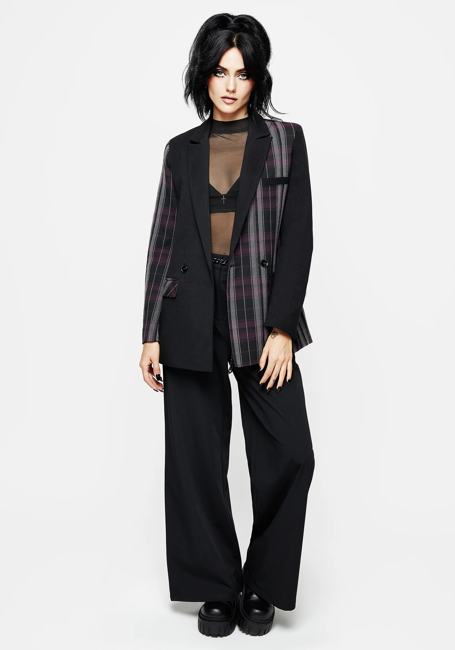 Gambit Spliced Check Blazer - Image 6