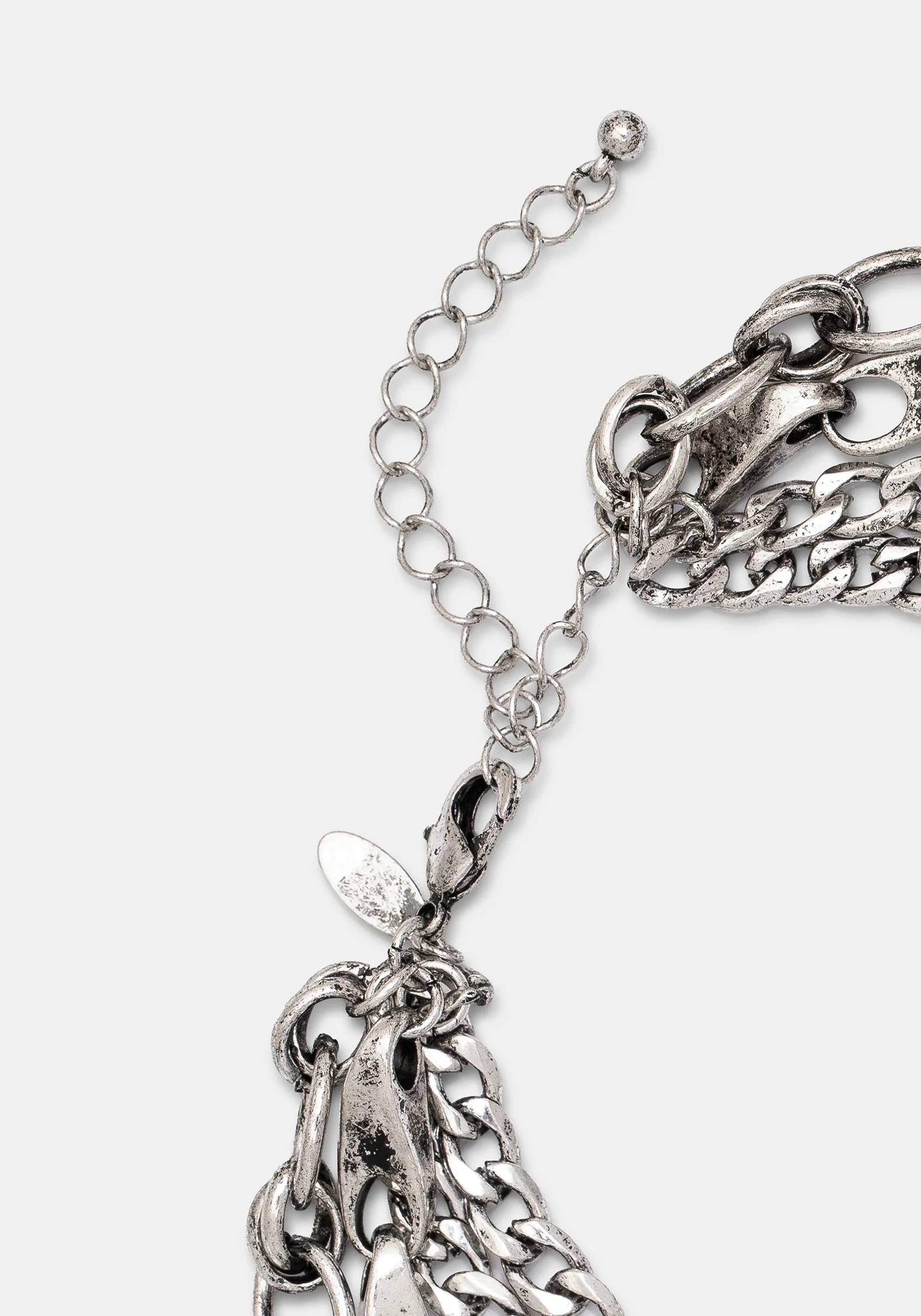 Golia Layered Chain T-Bar Necklace - Image 7