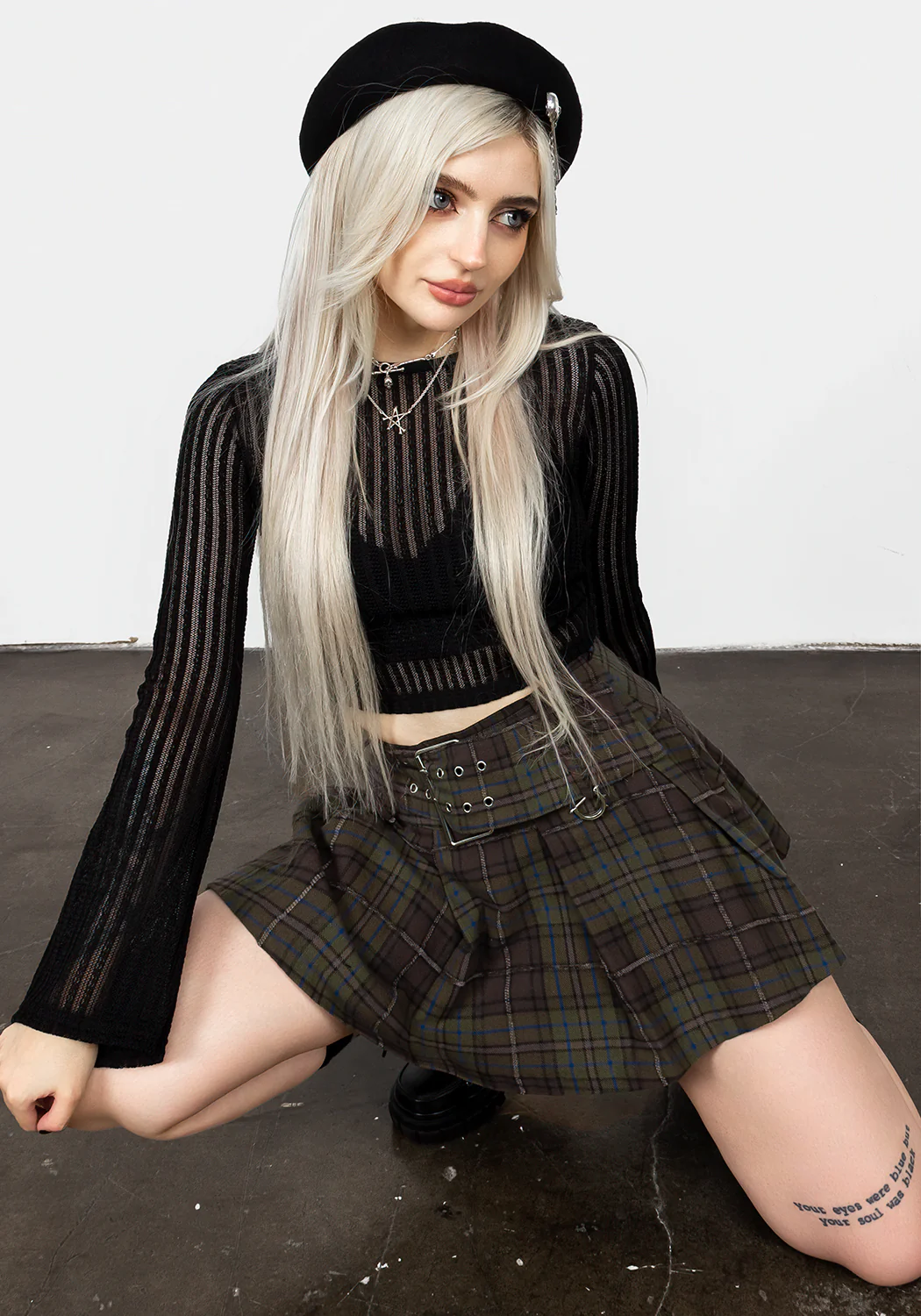 Habundia Flared Sleeve Crop Top - Image 8